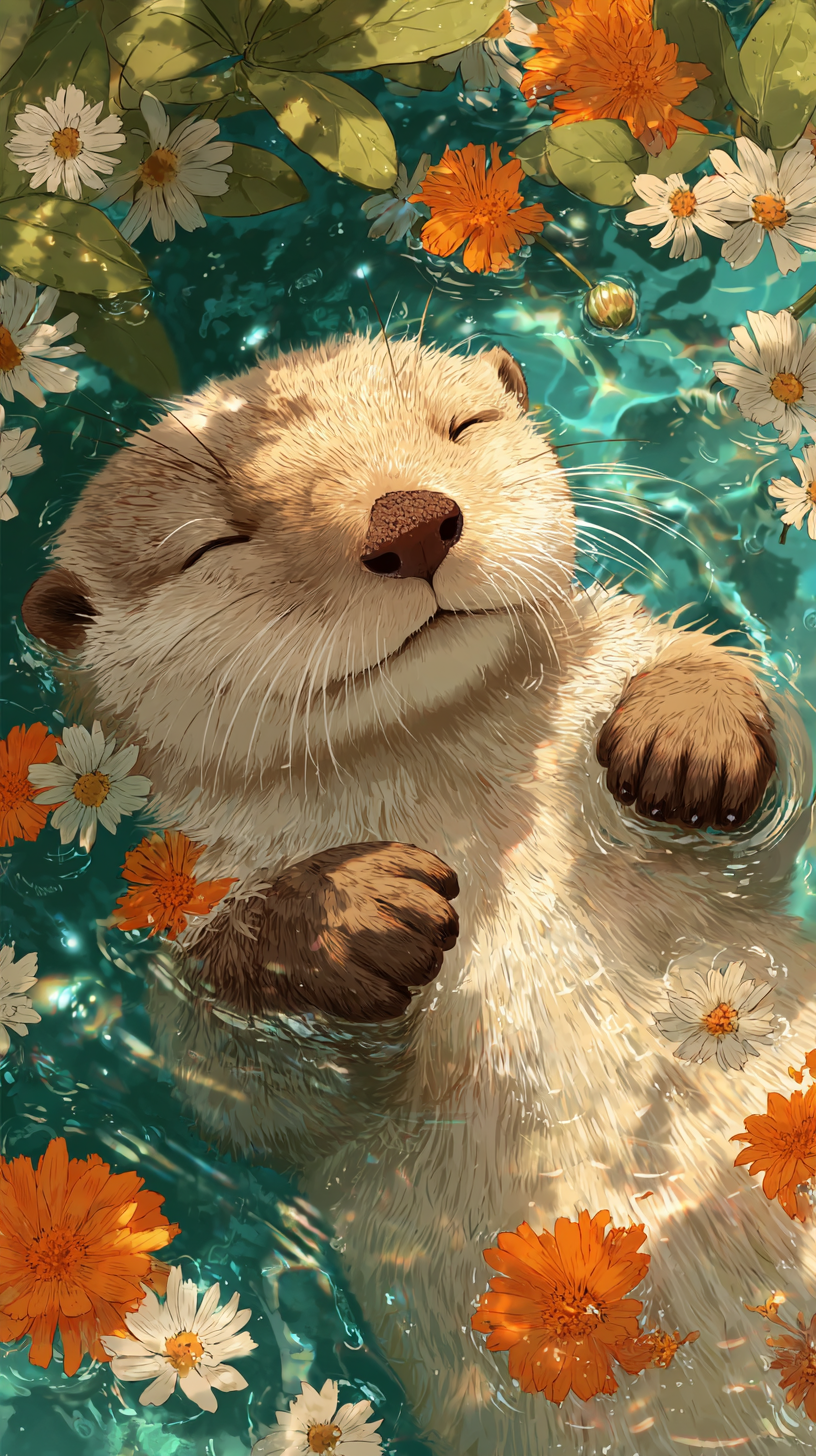 fond d'écran Loutre gratuit pour téléphone portable samsung télécharger gratuit