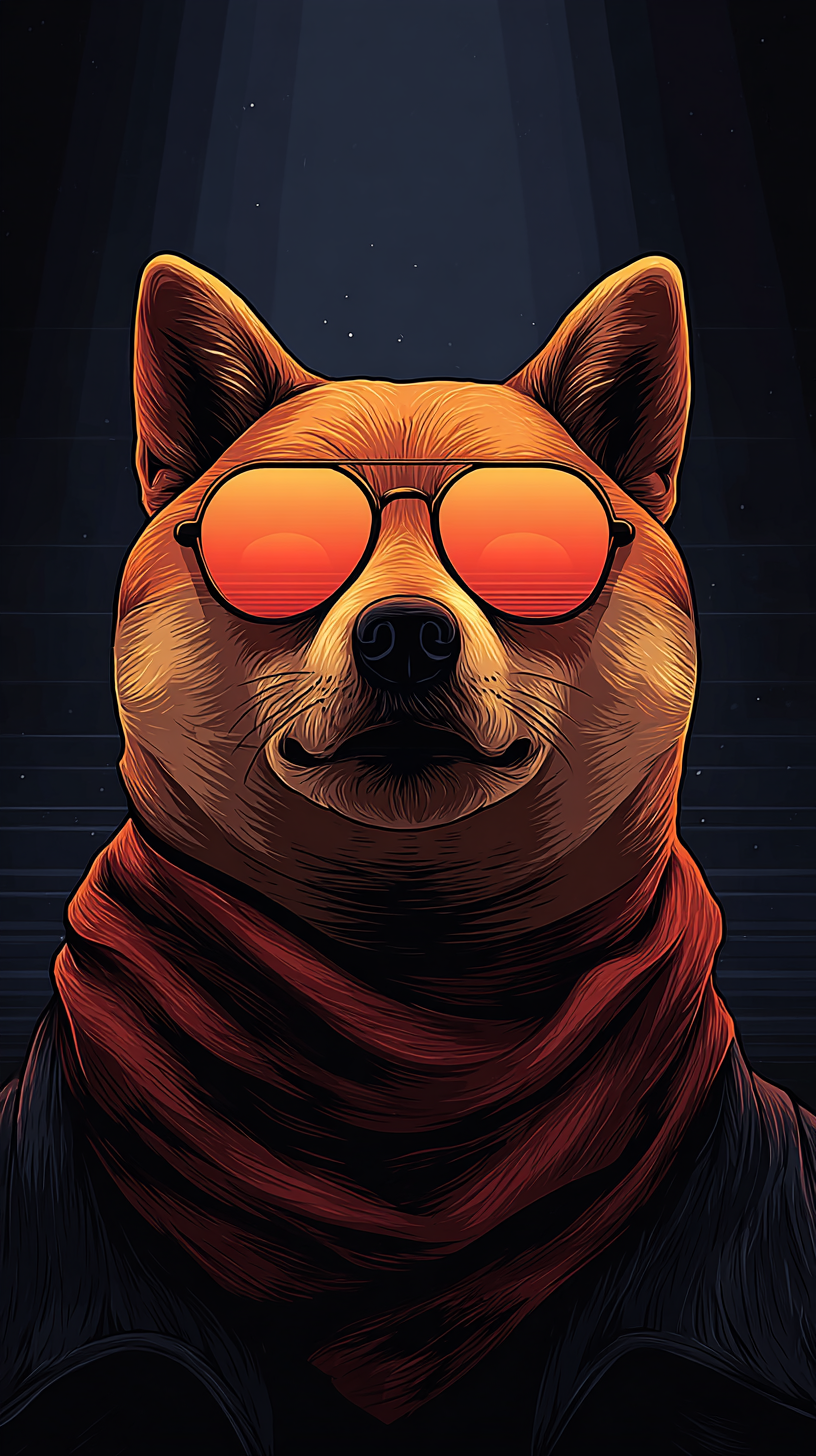 fond d'écran Shiba inu iphone 14 pro max gratuit