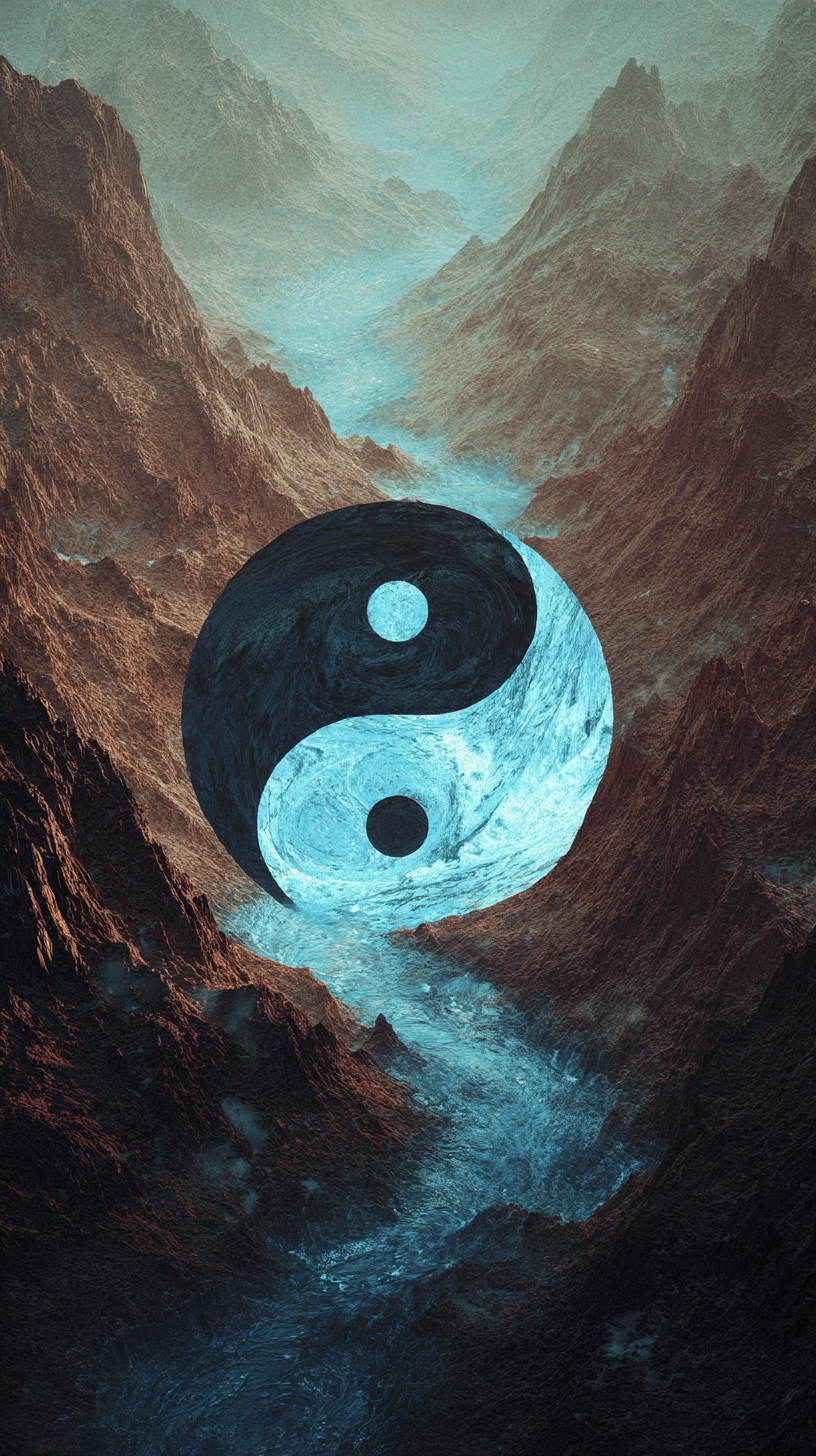 fond d'écran Yin et yang iphone xr gratuit