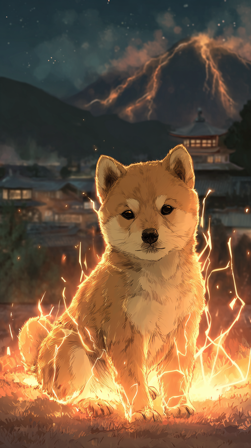 fond d'écran Shiba inu téléphone 4k gratuit