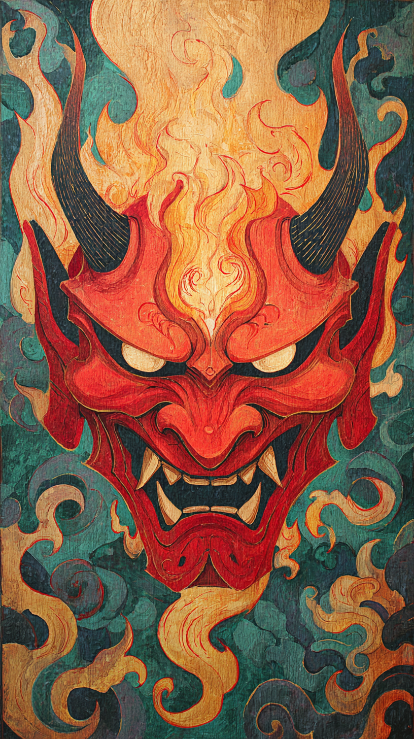 fond d'écran Masque japonais iphone x gratuit