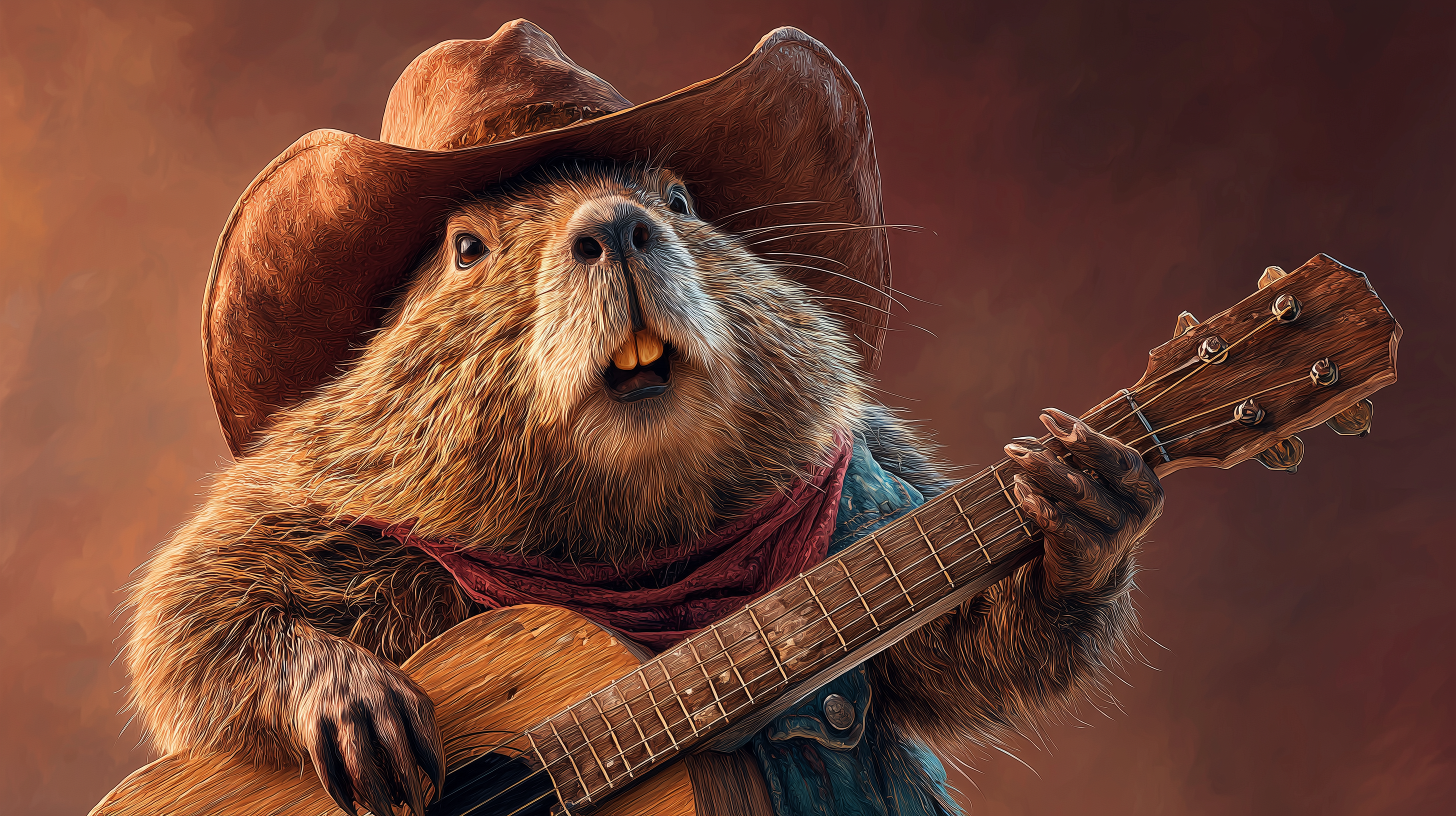 fond d'écran Castor 16:9 4k téléchargement gratuit