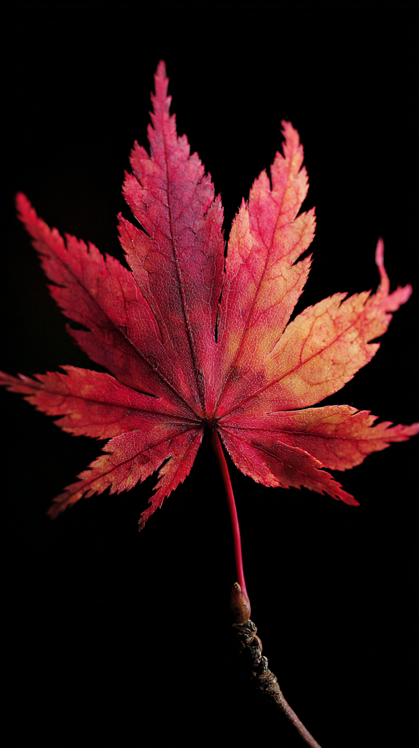 fond d'écran coloriage Érable rouge iphone 11 télécharger gratuit