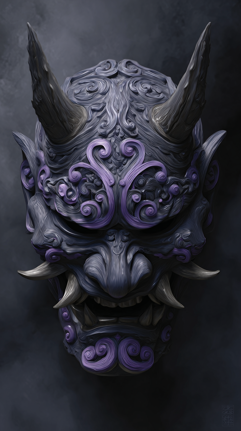 fond d'écran Masque japonais iphone 17 pro gratuit