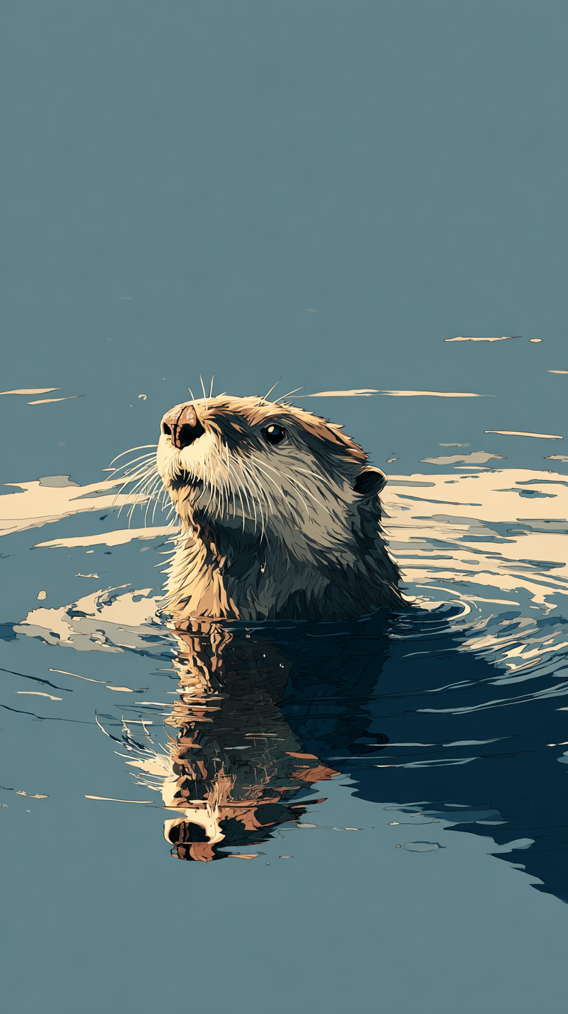 fond d'écran Loutre pour iphone télécharger gratuit