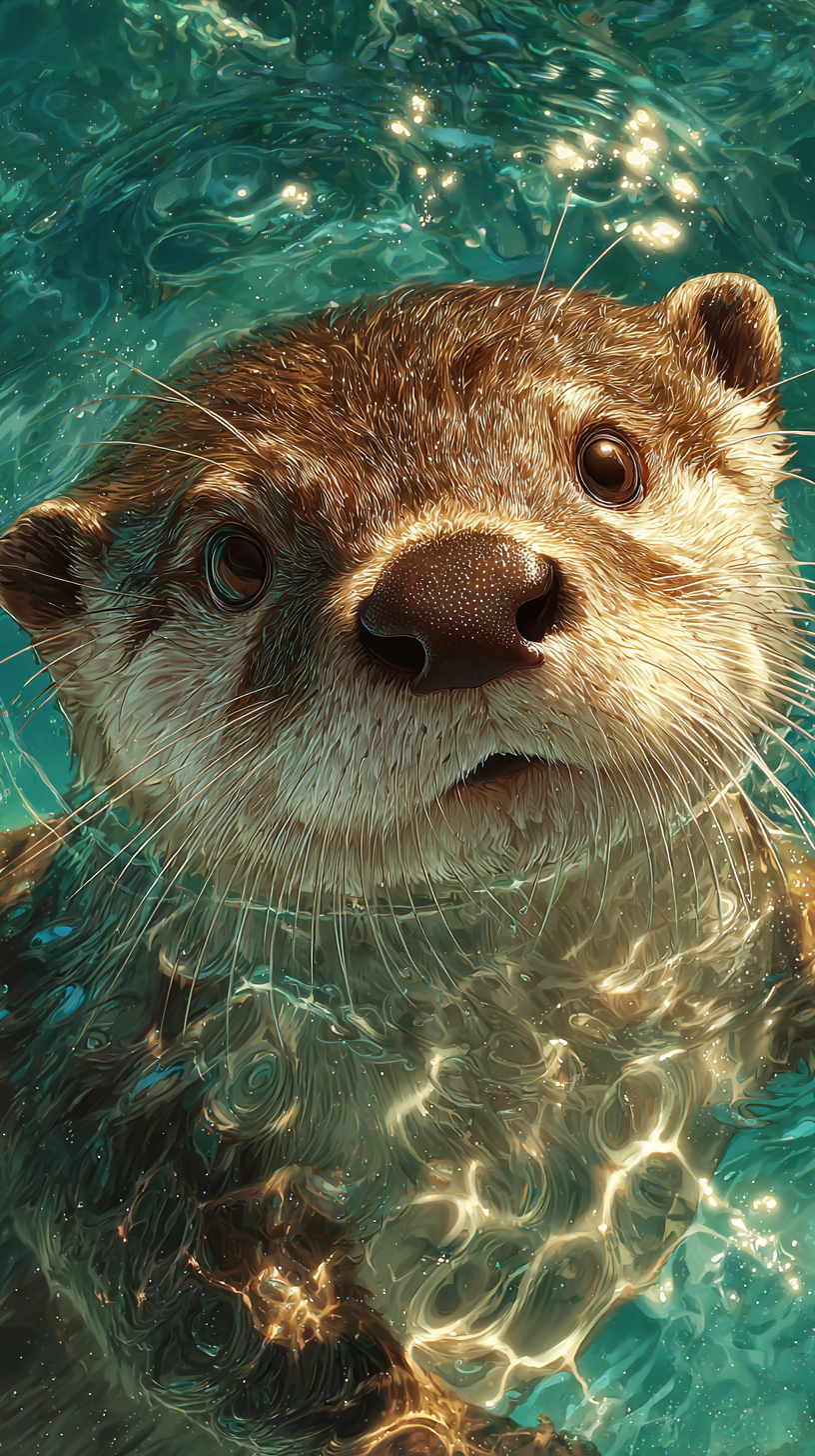 fond d'écran Loutre pour tablette android gratuit