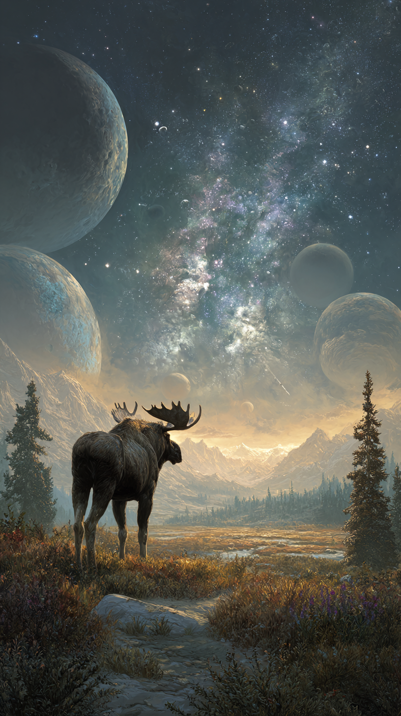 fond d'écran Alces alces android 4k gratuit