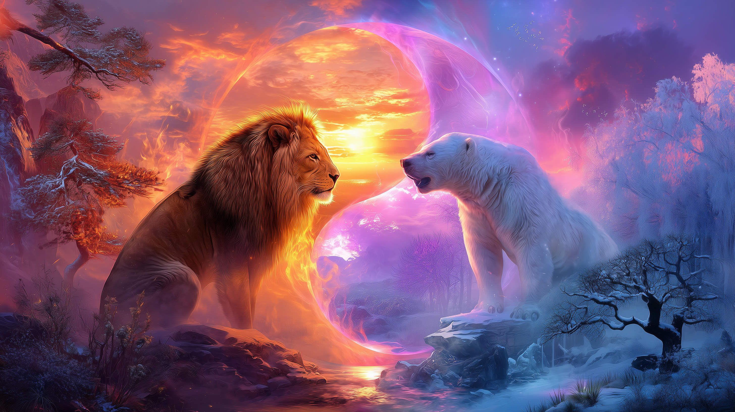 fond d'écran Yin et yang 1920x1080 4k téléchargement gratuit