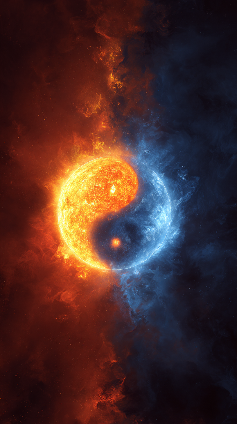 fond d'écran Yin et yang xiaomi télécharger gratuit