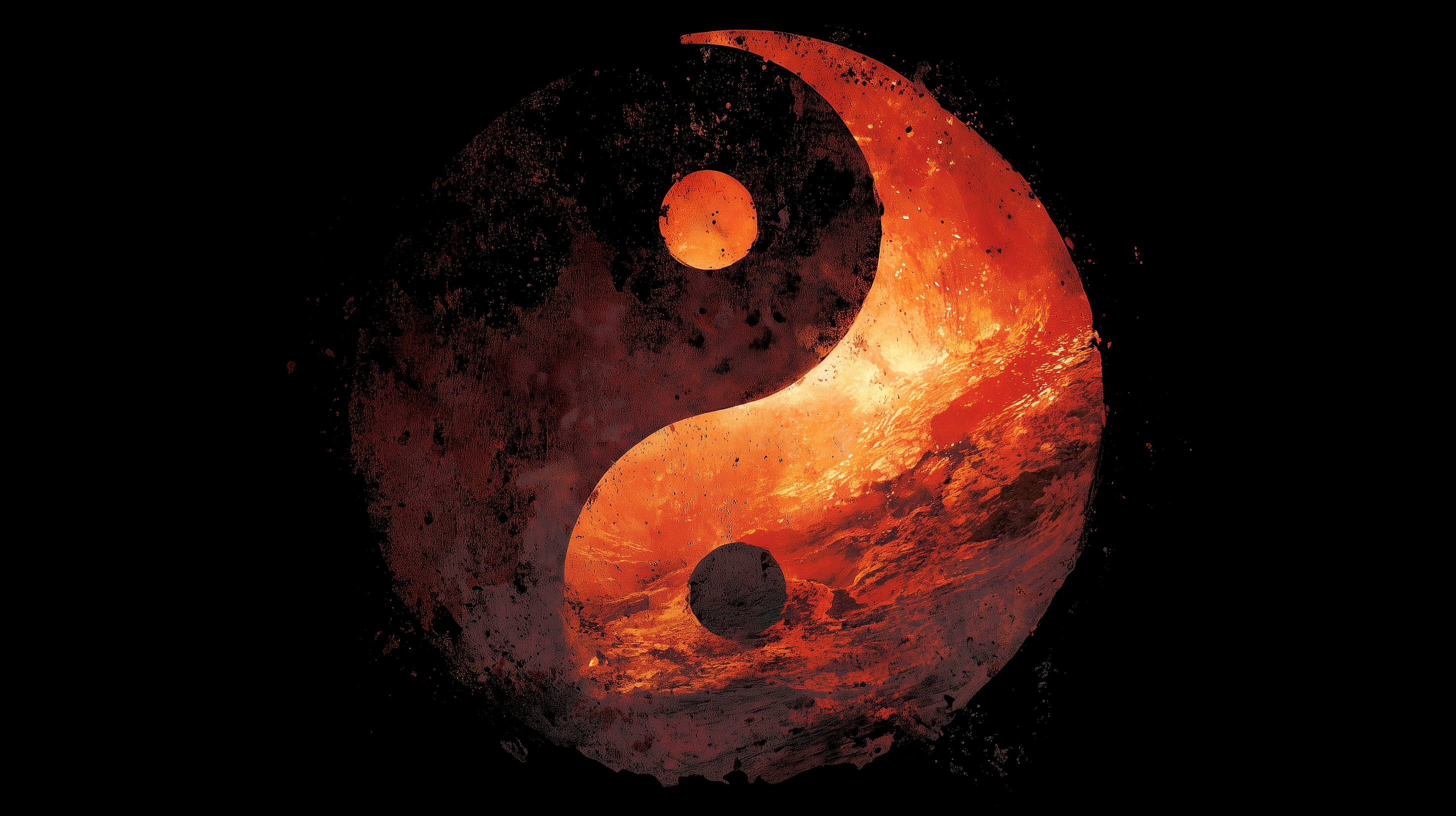 fond d'écran Yin et yang pc 4k téléchargement gratuit