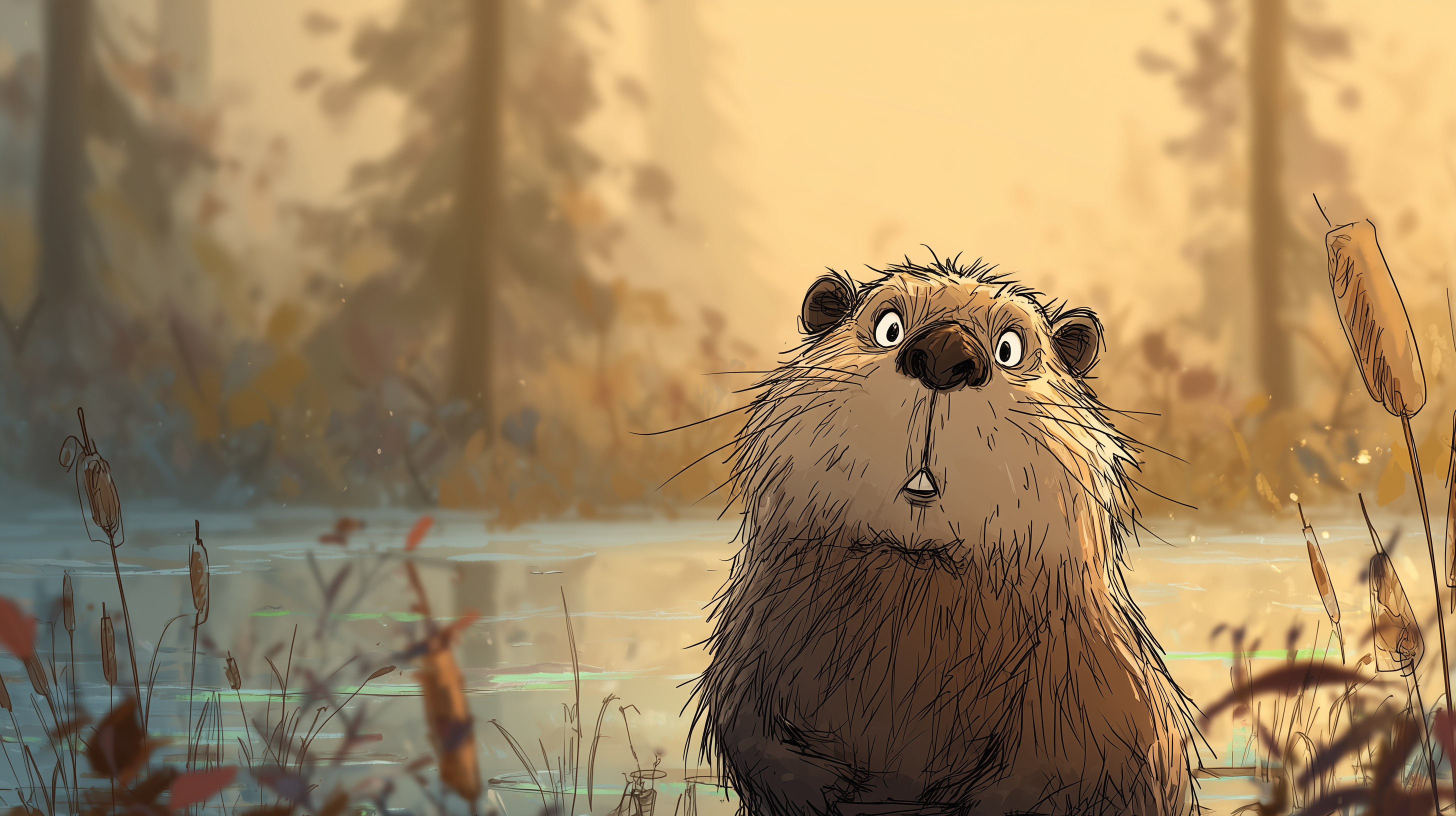 fond d'écran Castor pc 2560x1440 téléchargement gratuit