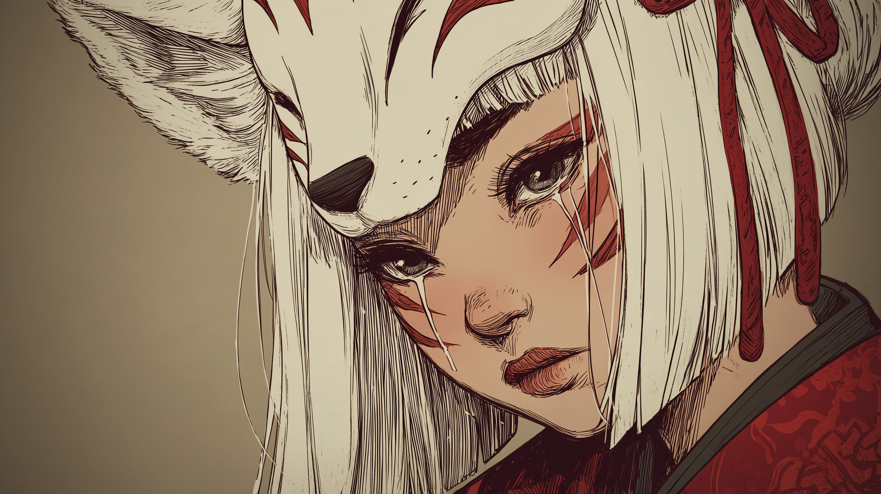 fond d'écran Masque japonais 1440p hd téléchargement gratuit