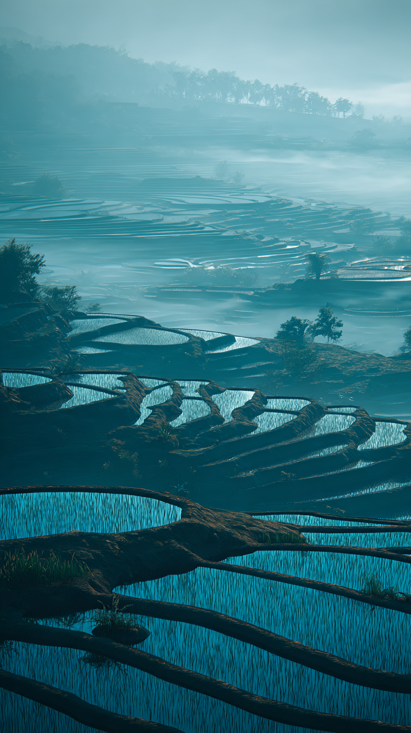 fond d'écran Rizière android gratuit télécharger gratuit