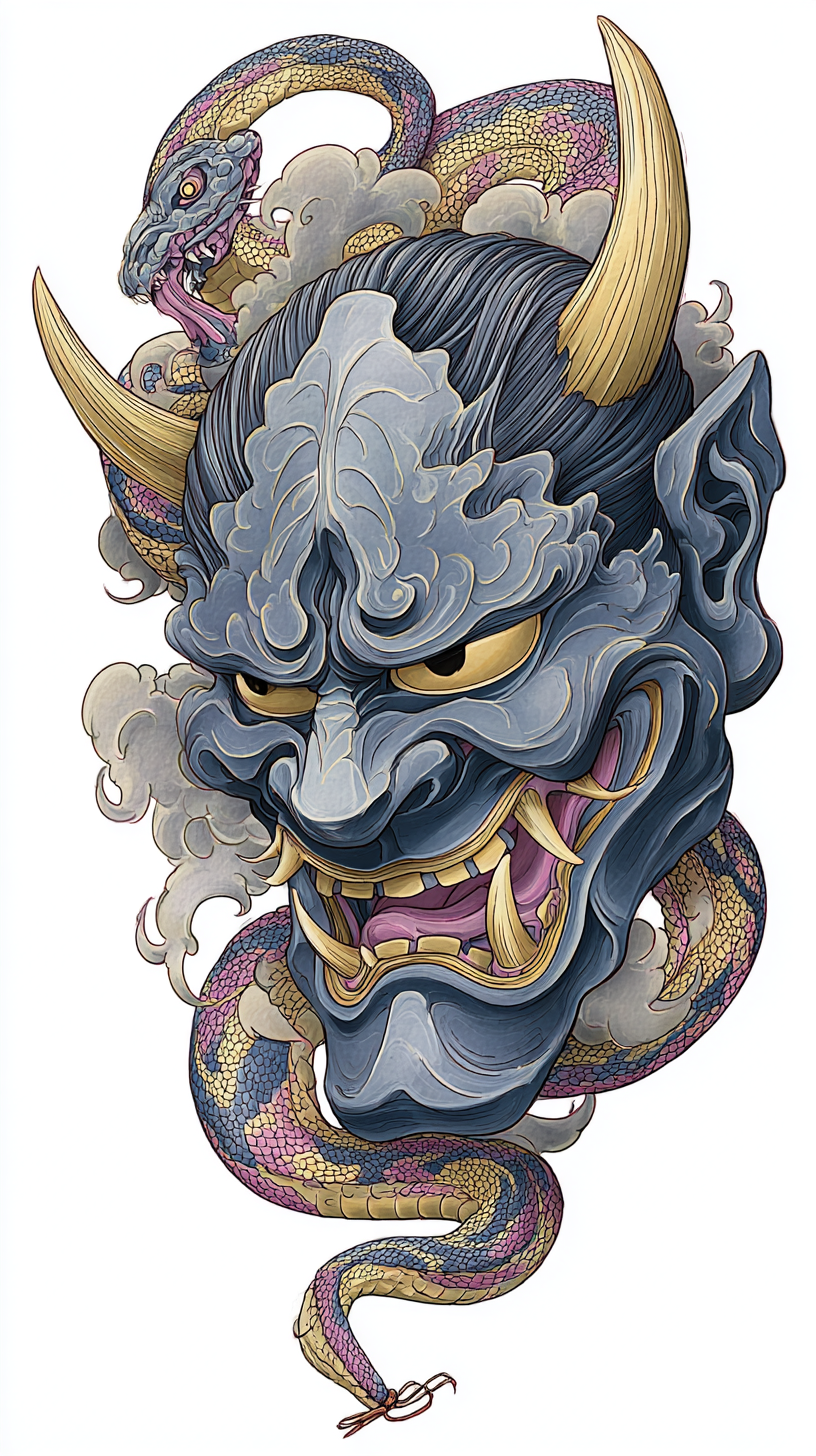 fond d'écran Masque japonais android 4k télécharger gratuit