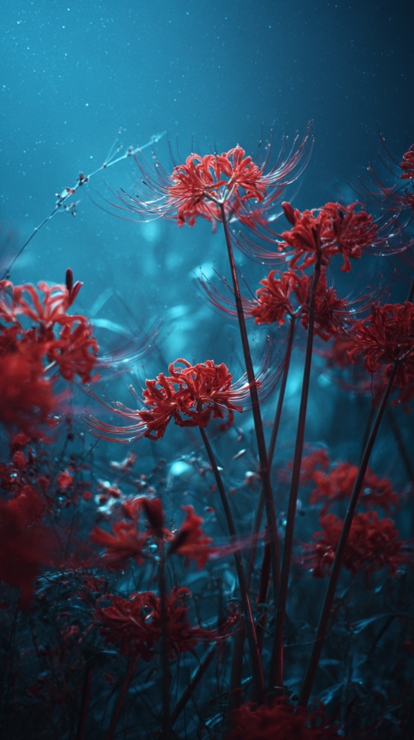 fond d'écran Lycoris radiata iphone 15 télécharger gratuit