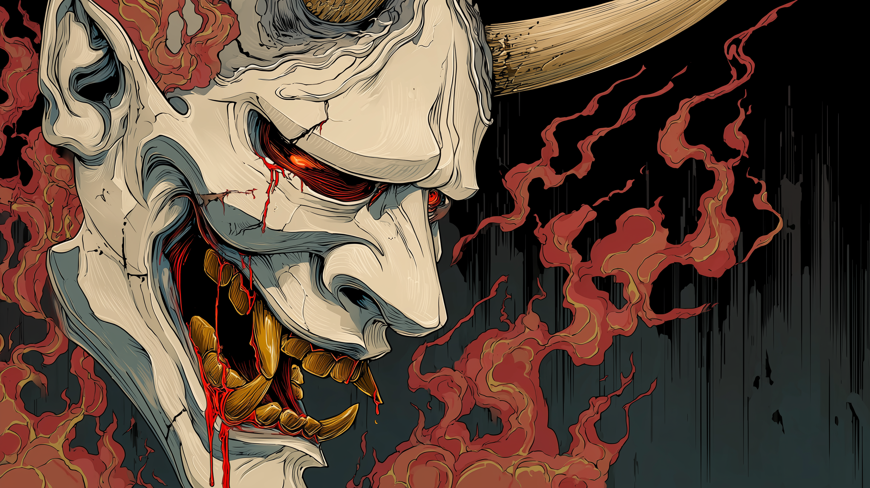 fond d'écran Masque japonais Razer téléchargement gratuit