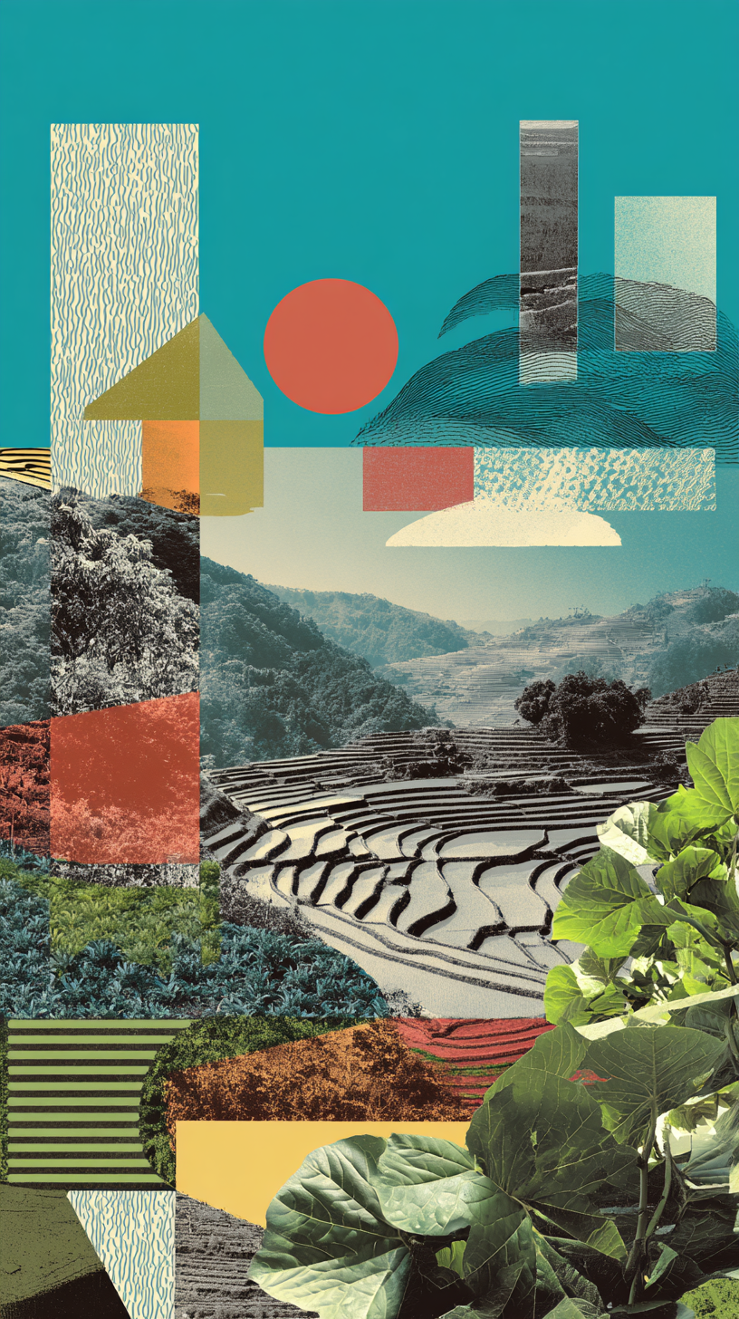 fond d'écran Rizière iphone gratuit