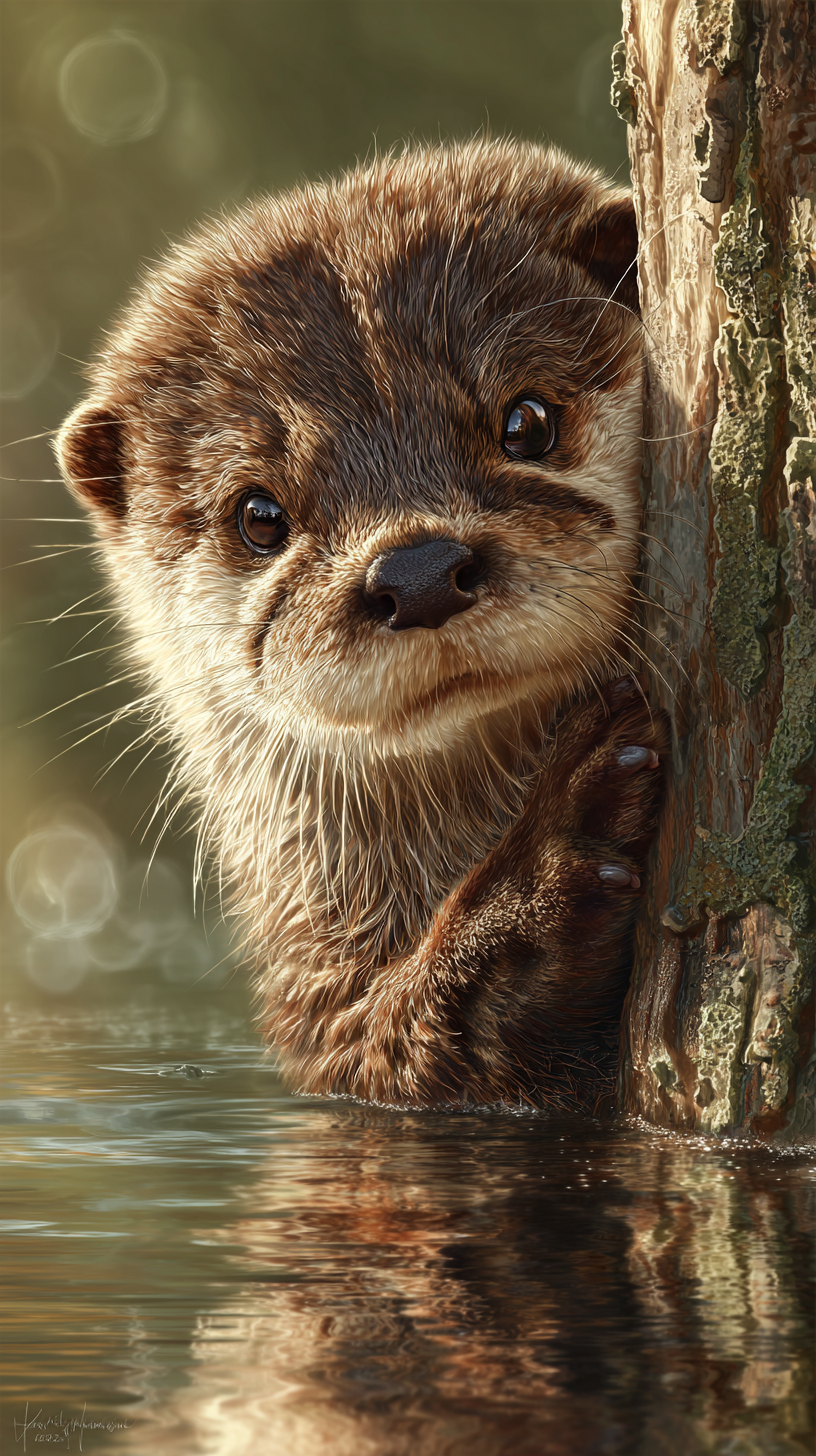 iphone fond d'écran Loutre gratuit