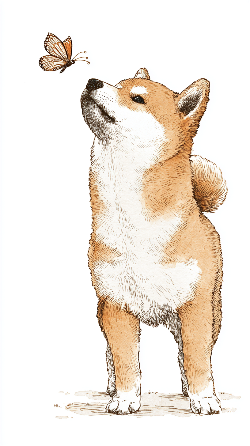 fond d'écran Shiba inu iphone 14 gratuit