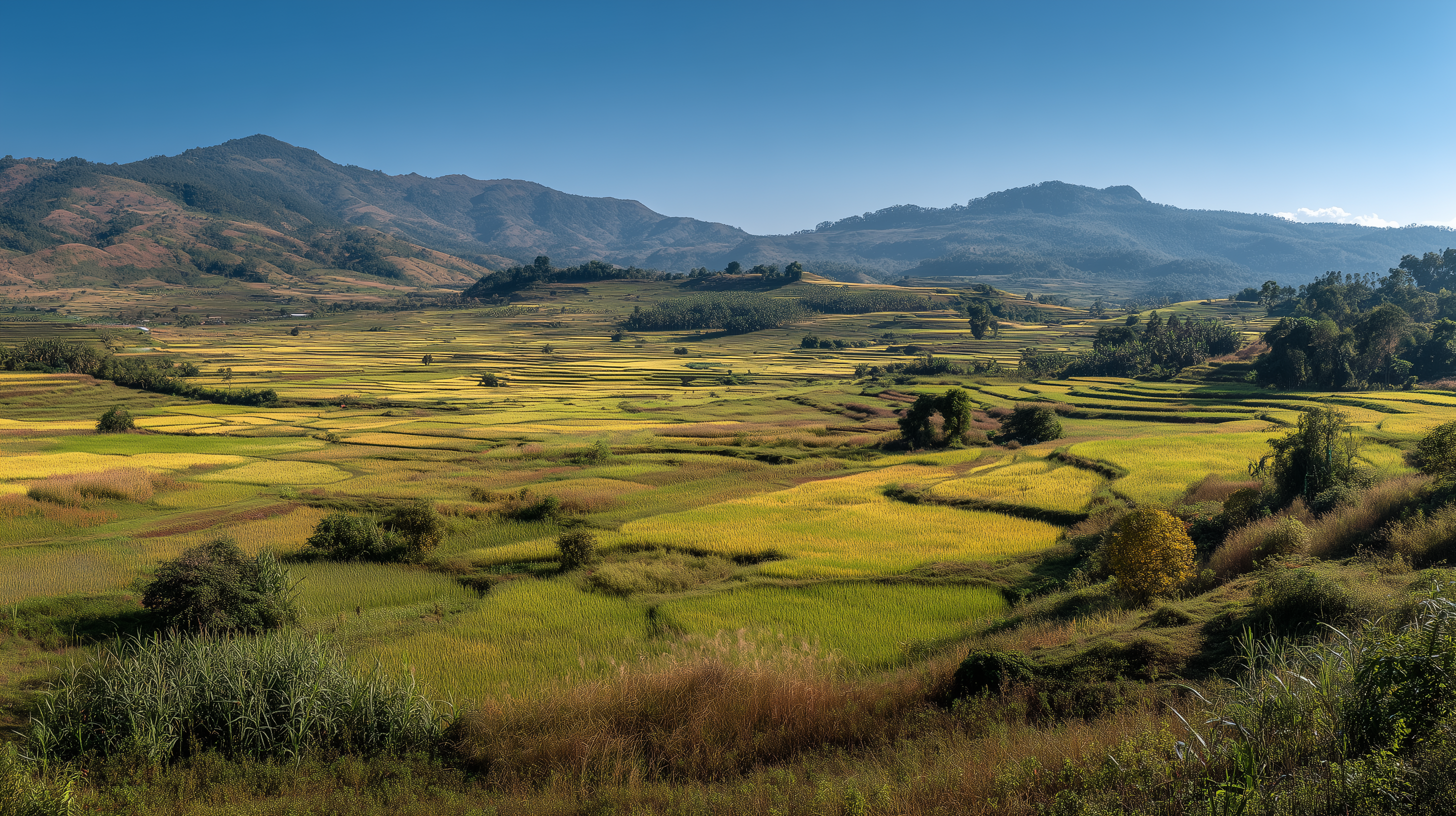 fond d'écran Rizière pc hd téléchargement gratuit