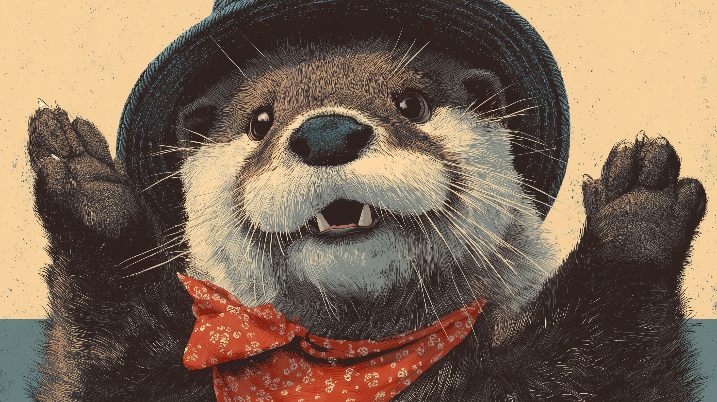 fond d'écran Loutre 16:9 4k téléchargement gratuit