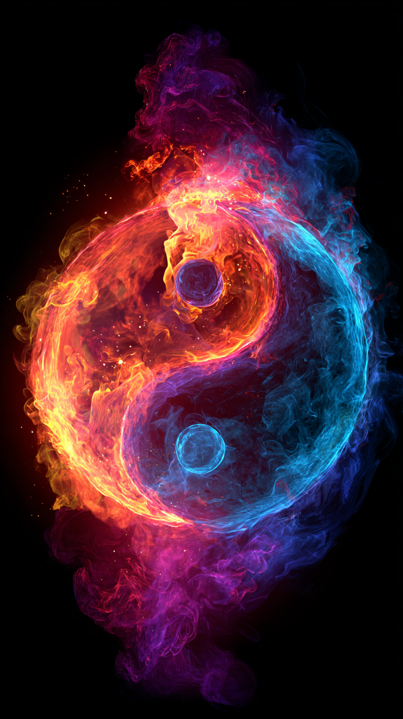 fond d'écran Yin et yang iphone 16 pro max gratuit