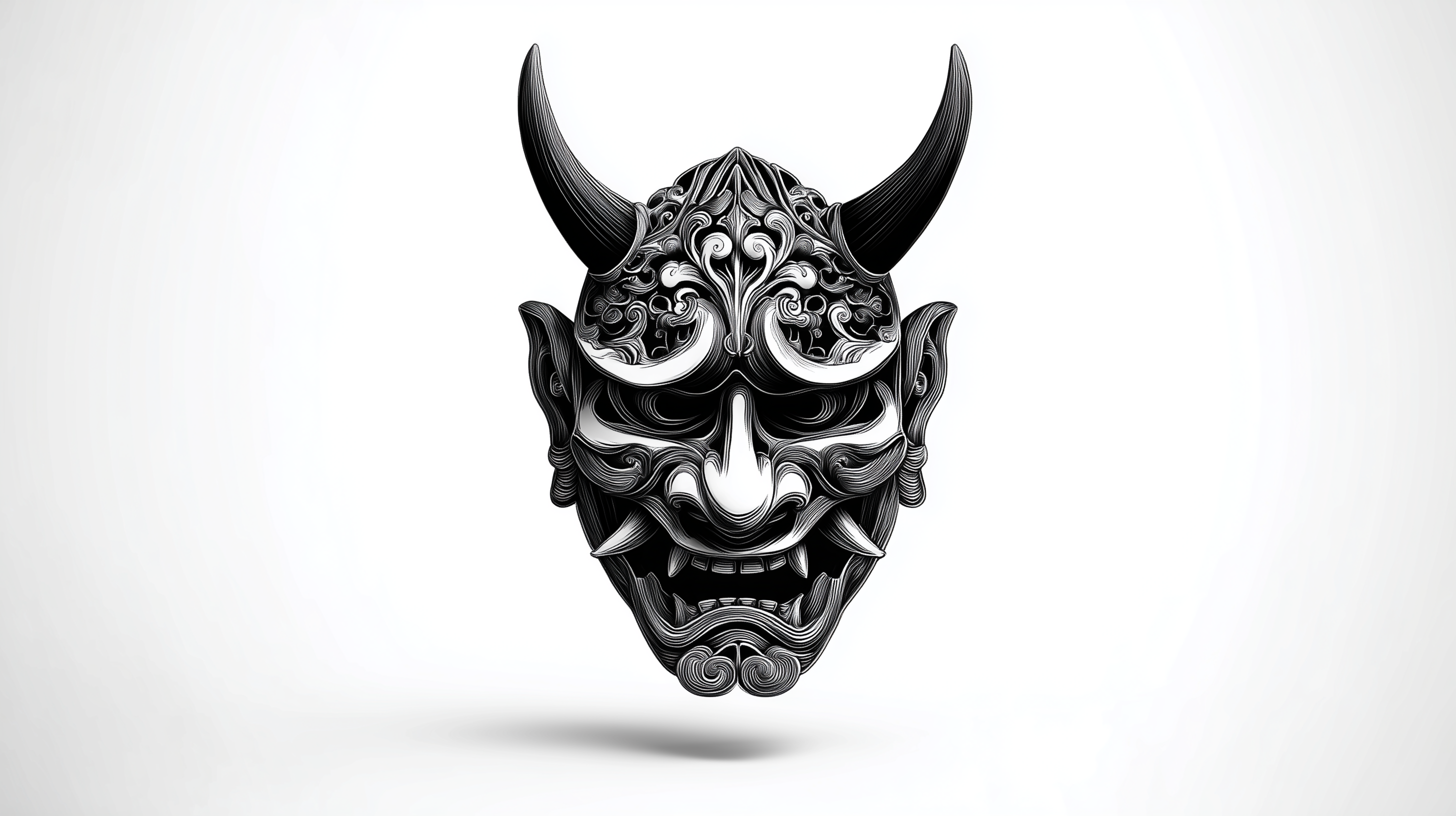 fond d'écran Masque japonais 3840x1080 téléchargement gratuit