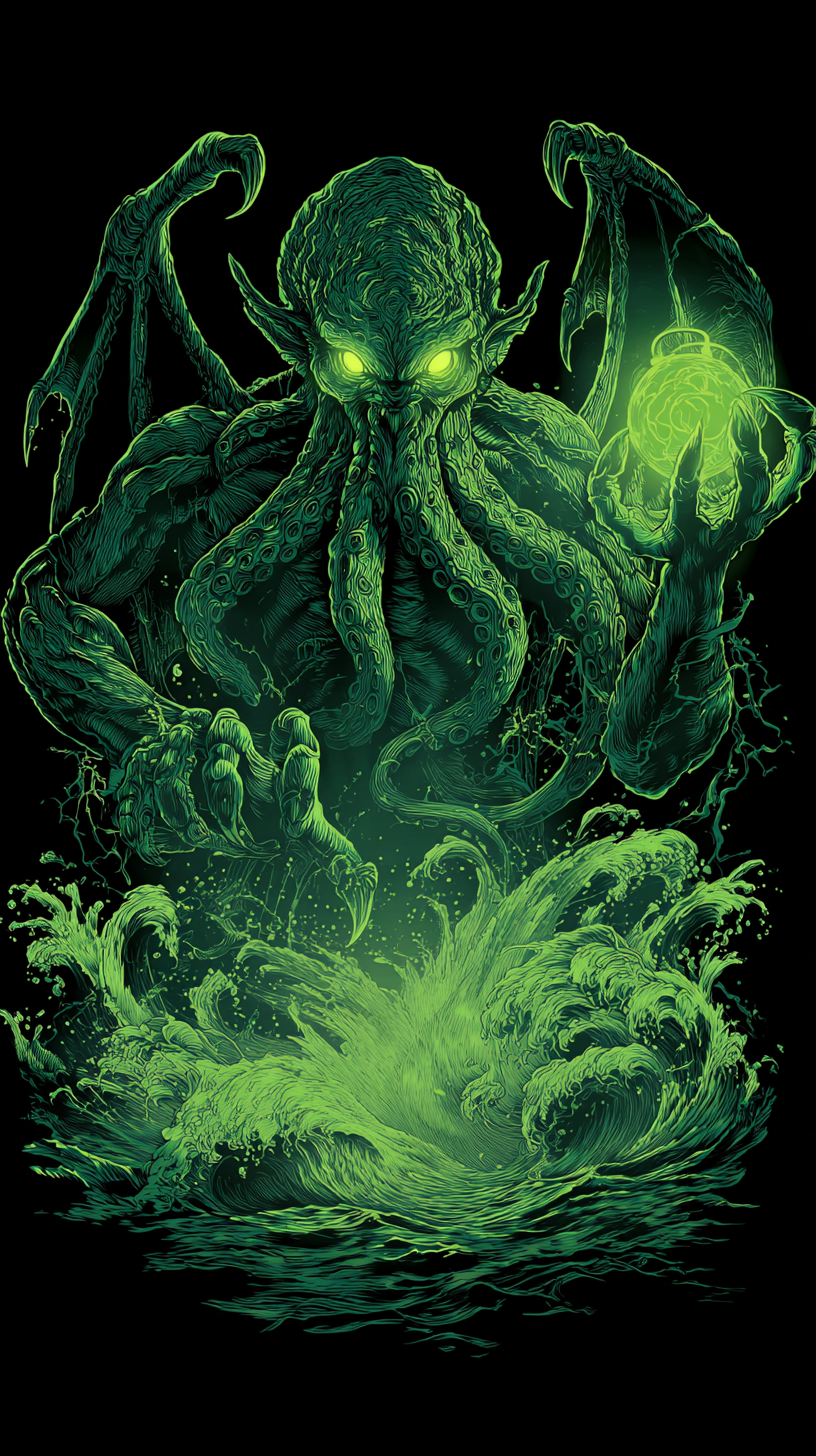 fond d'écran Cthulhu iphone 14 pro max télécharger gratuit
