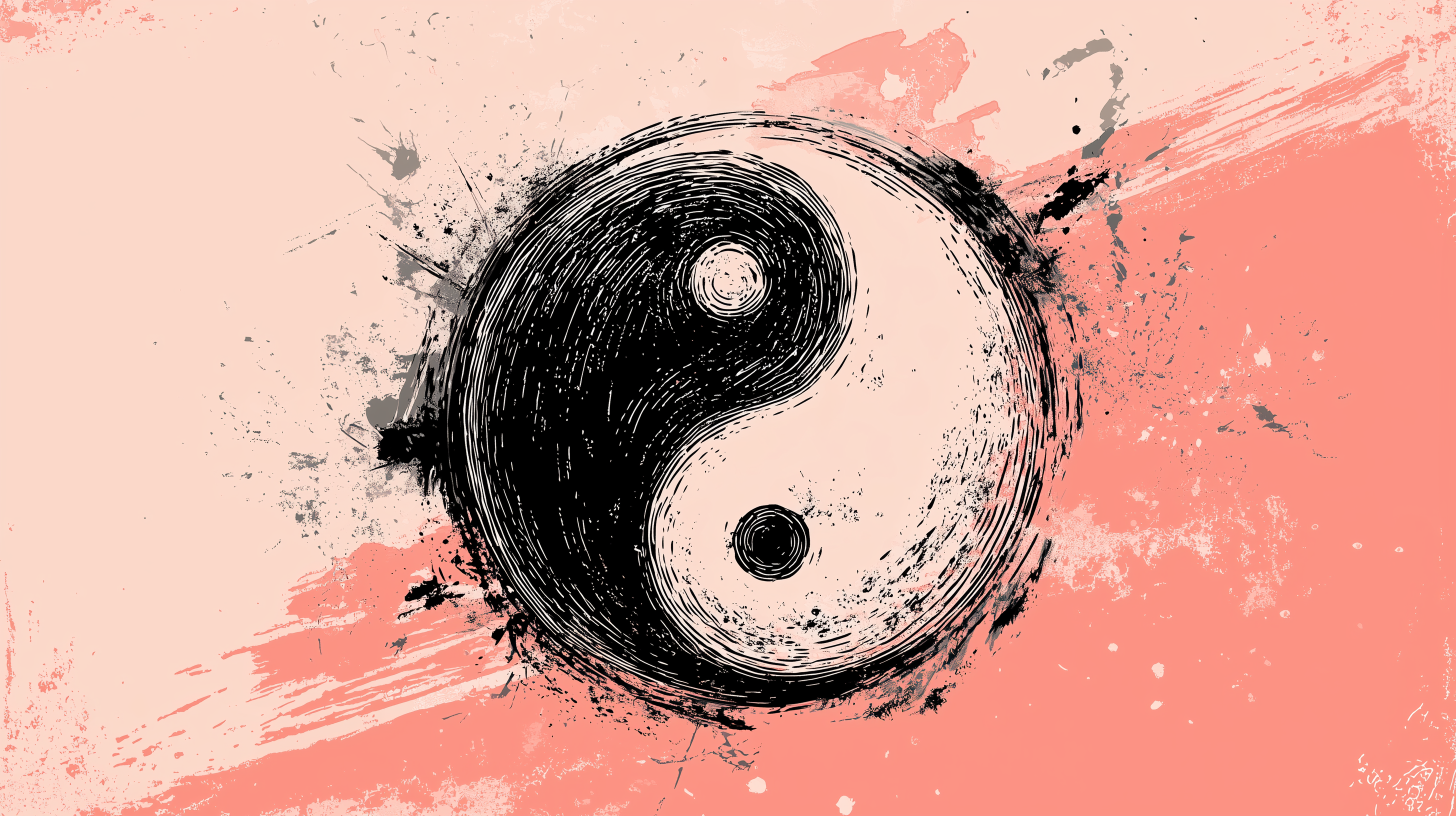 fond d'écran Yin et yang 4k pc téléchargement gratuit