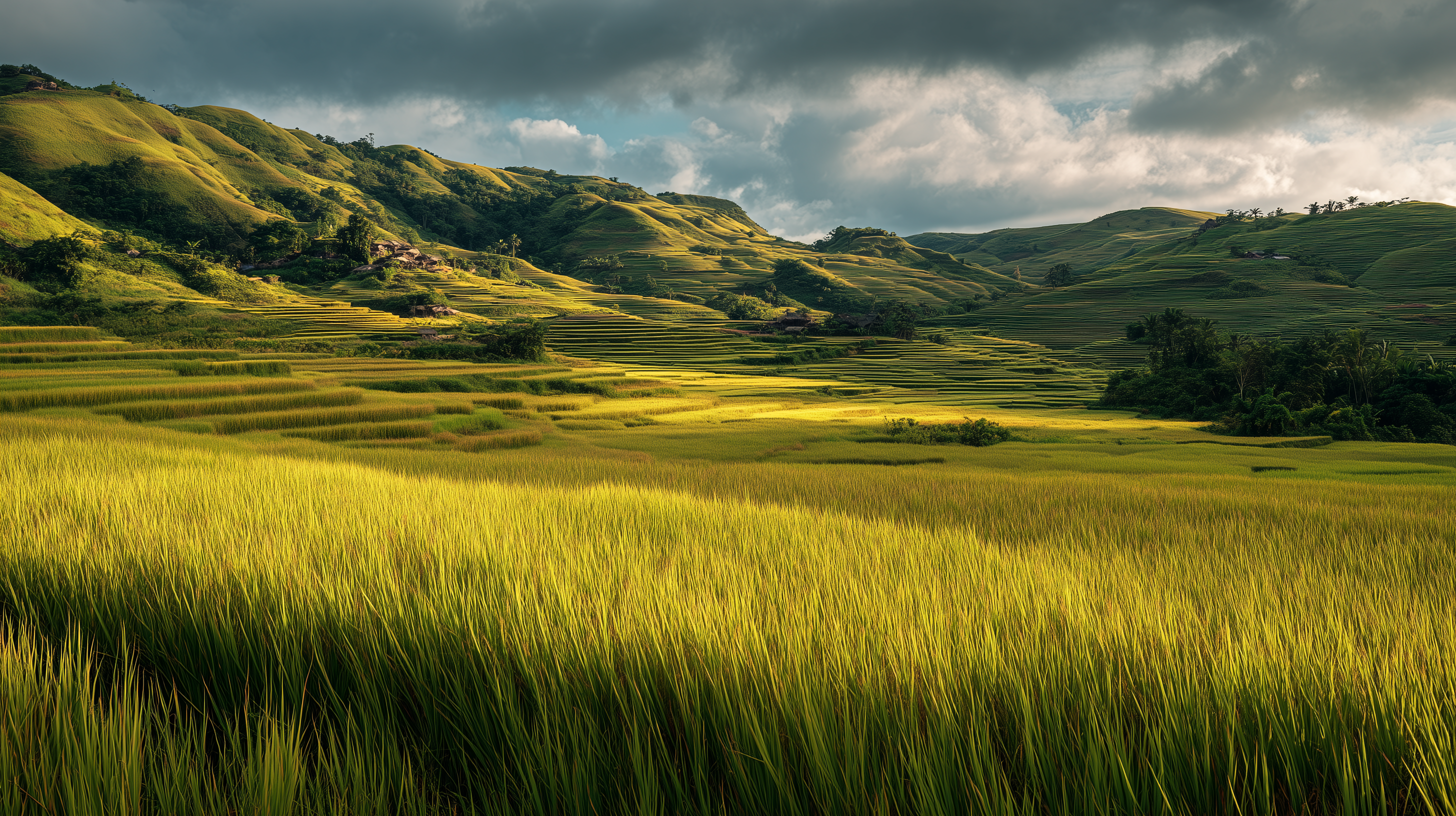 fond d'écran Rizière pc 4k 1920x1080 téléchargement gratuit