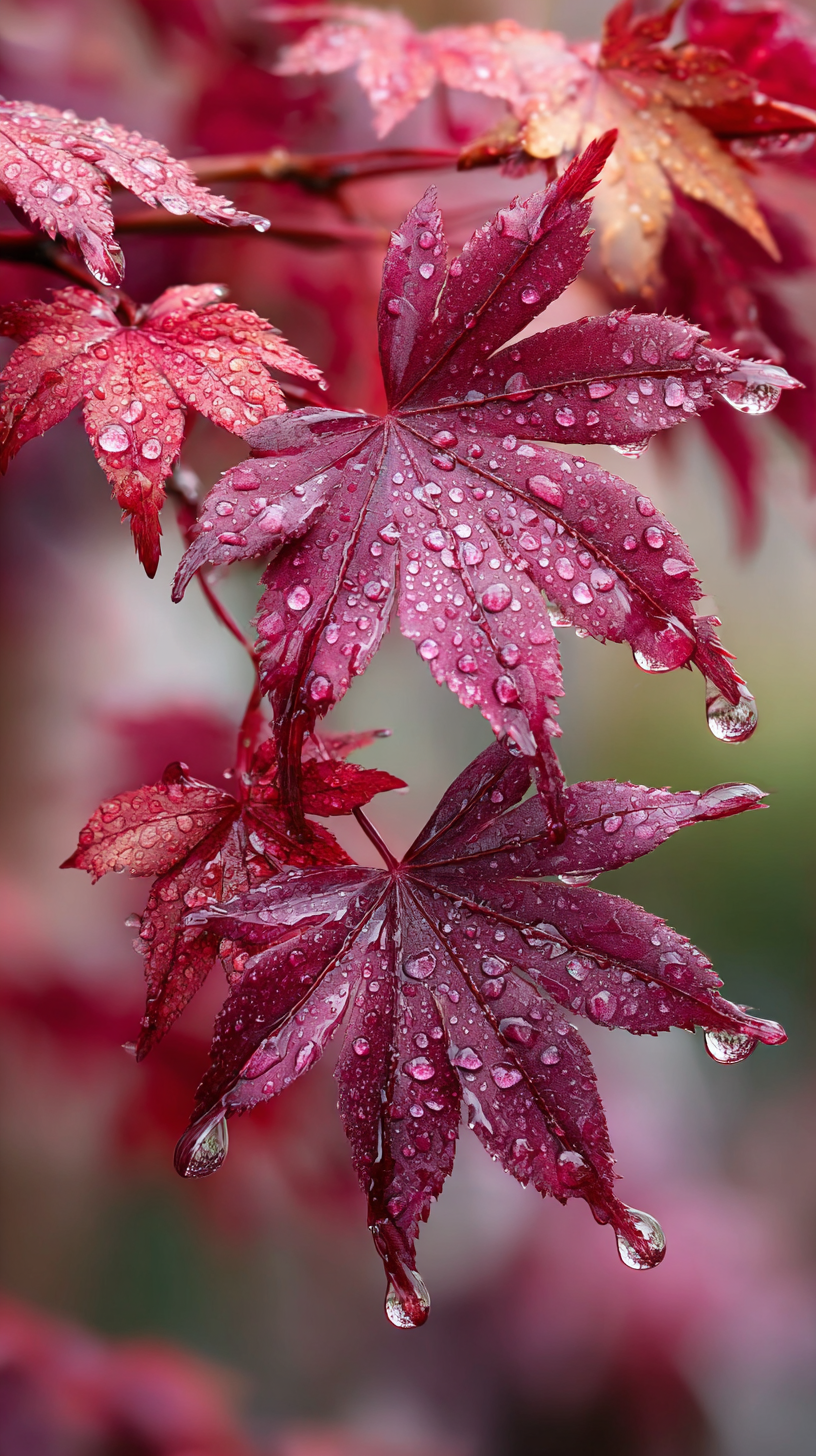 fond d'écran coloriage Érable rouge téléphone Oppo télécharger gratuit