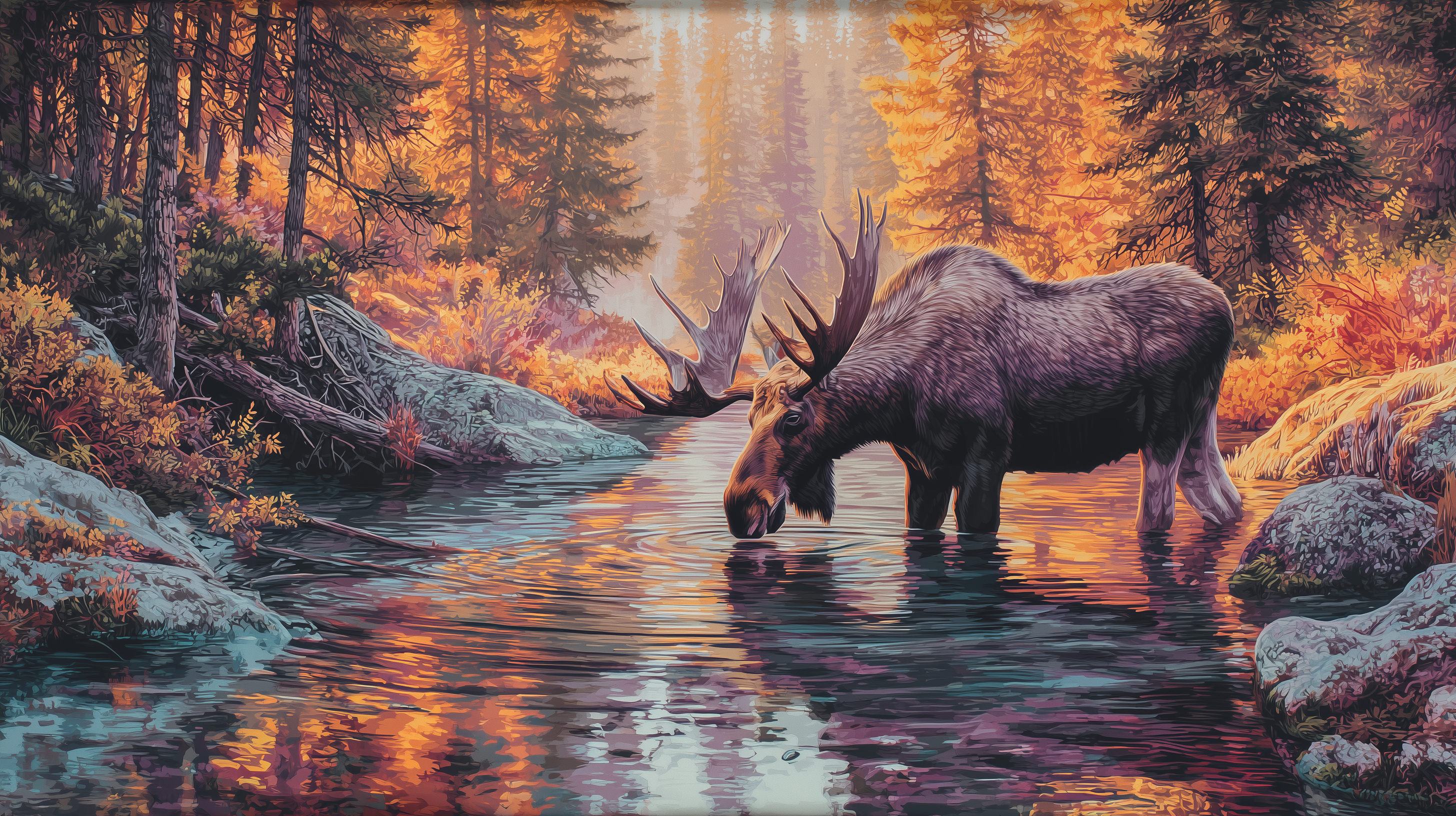 windows fond d'écran Alces alces téléchargement gratuit