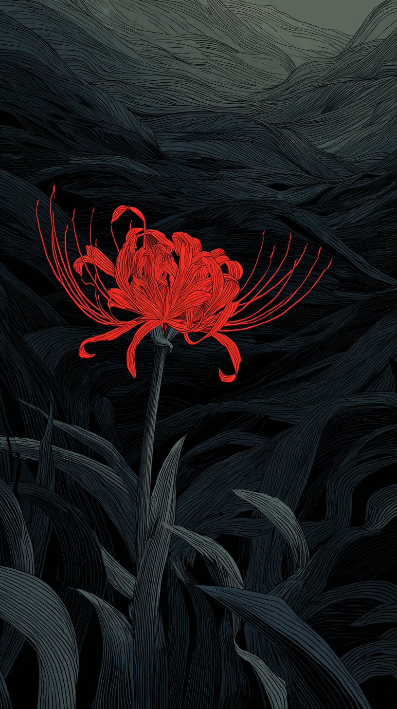 fond d'écran Lycoris radiata iphone 15 gratuit