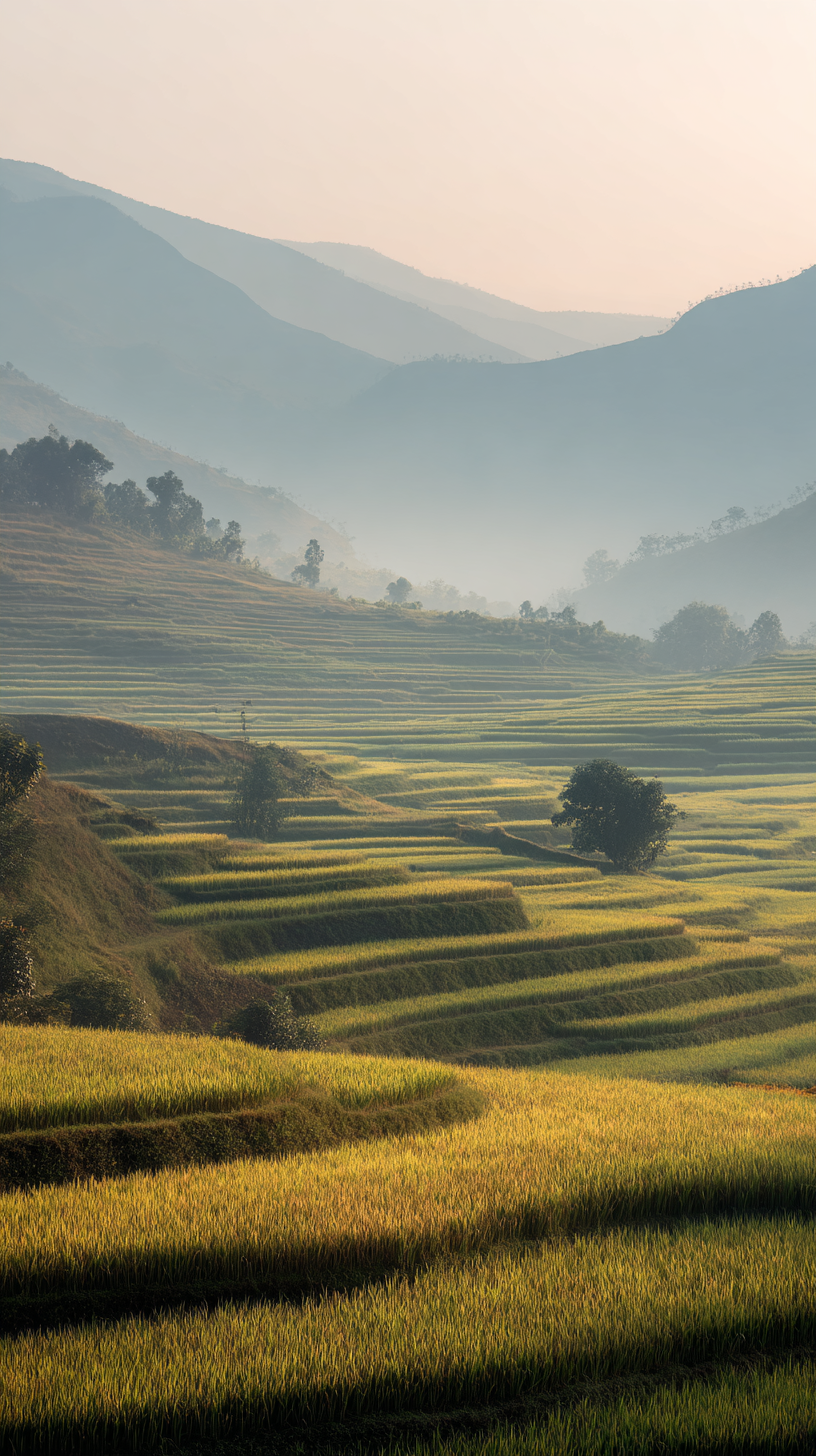 xiaomi fond d'écran Rizière gratuit