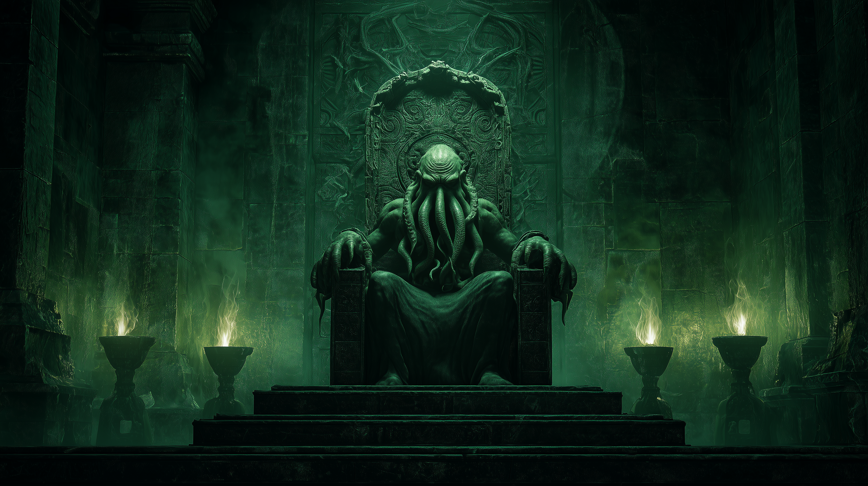fond d'écran Cthulhu pc 1920x1080 hd téléchargement gratuit