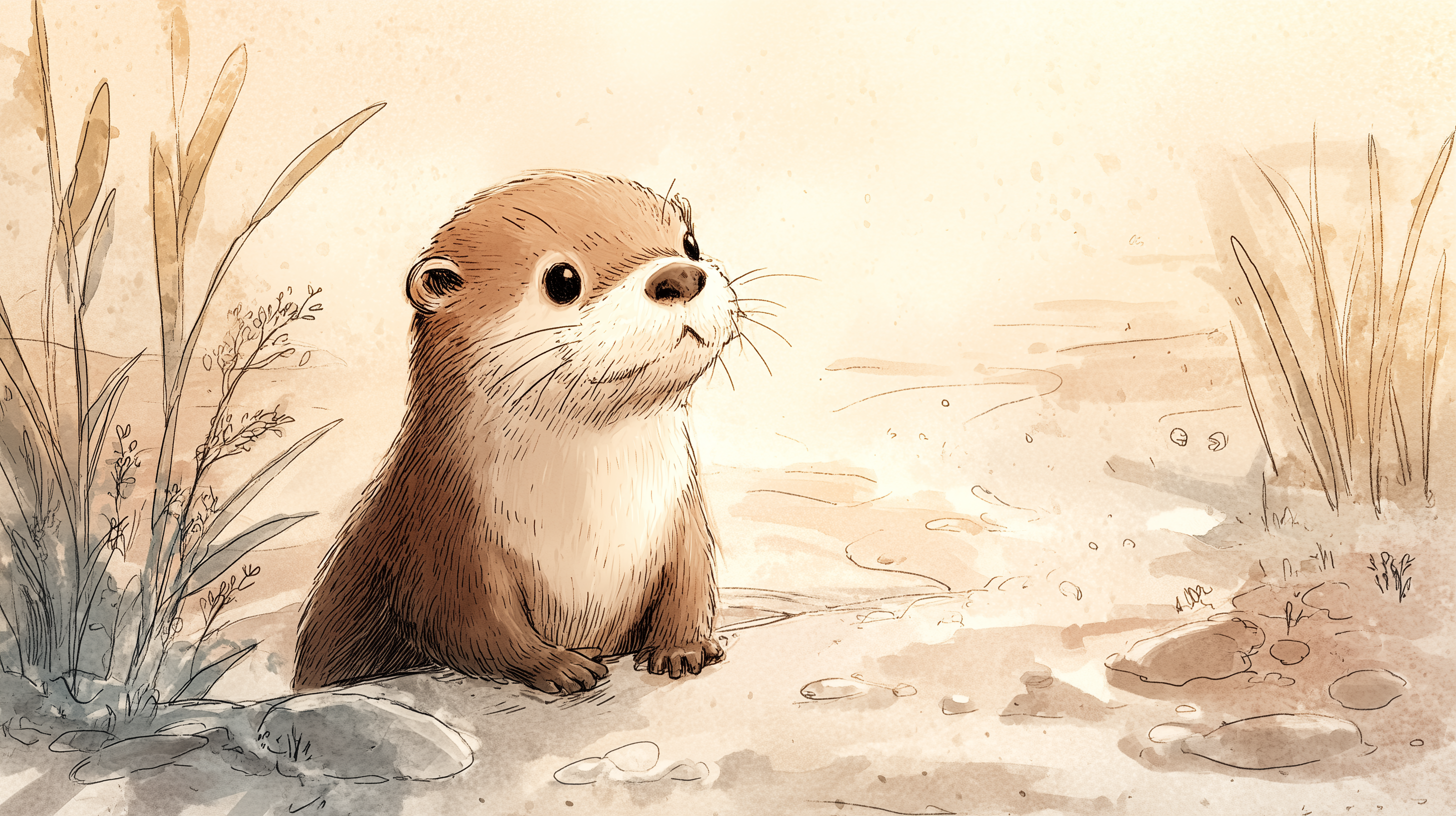 fond d'écran Loutre 8k téléchargement gratuit