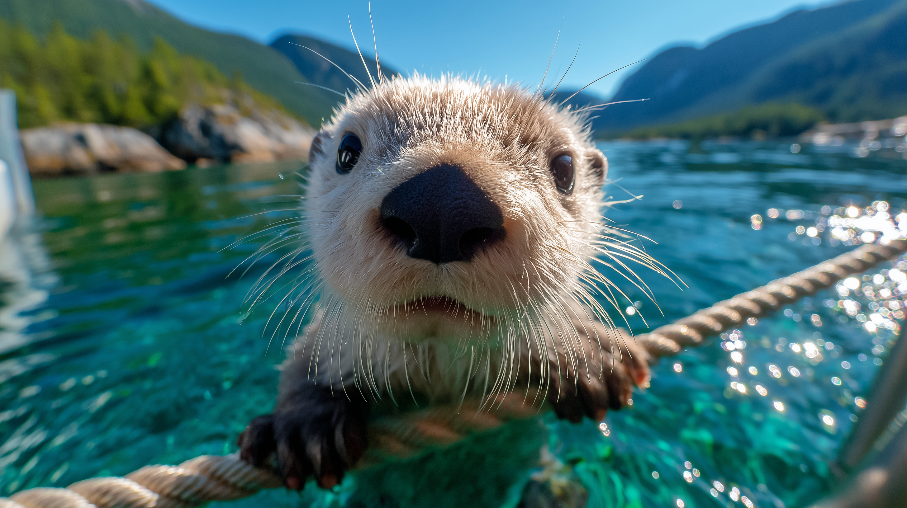 fond d'écran Loutre pc 4k 1920x1080 téléchargement gratuit