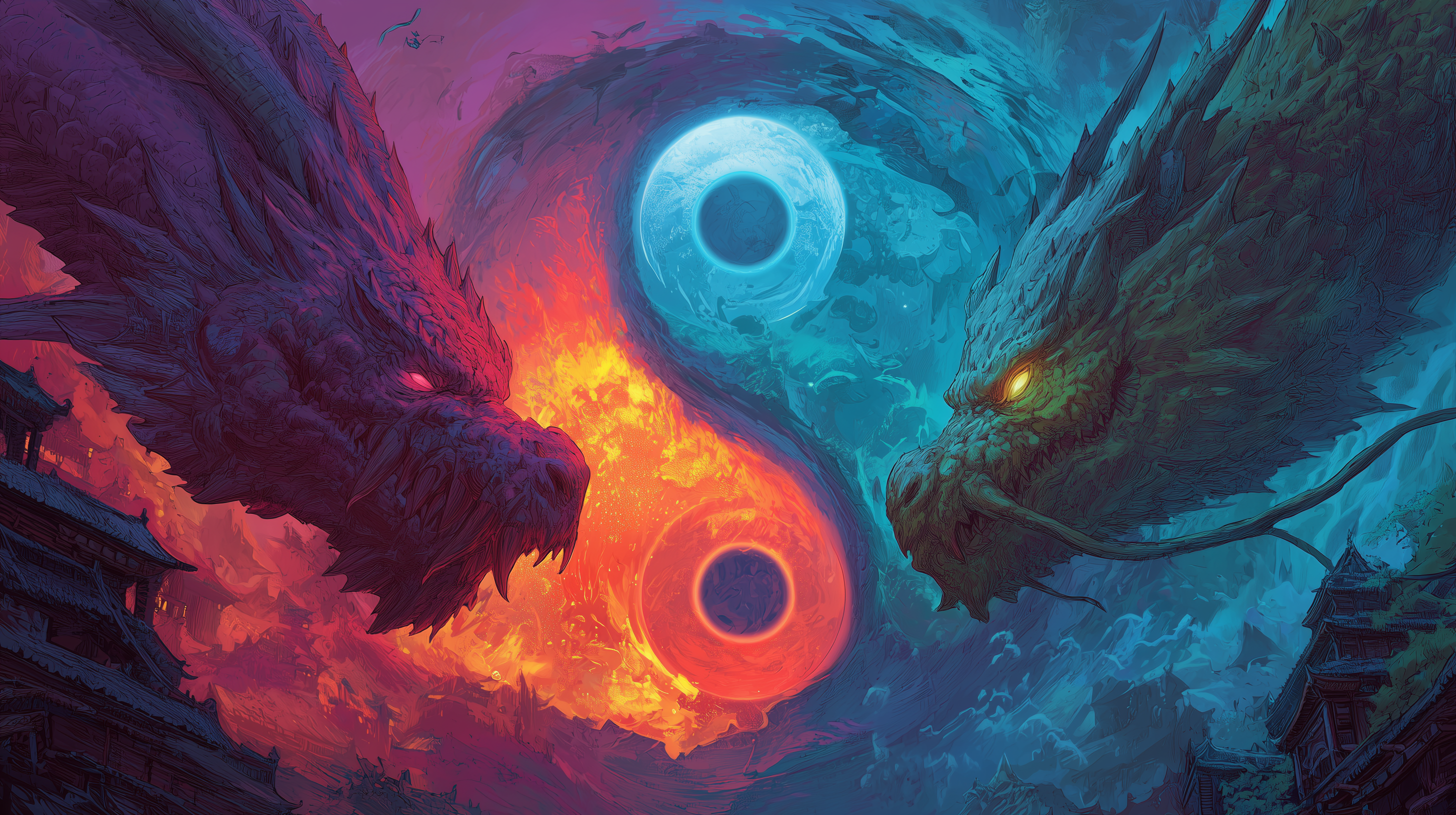 fond d'écran Yin et yang pc 2560x1600 téléchargement gratuit