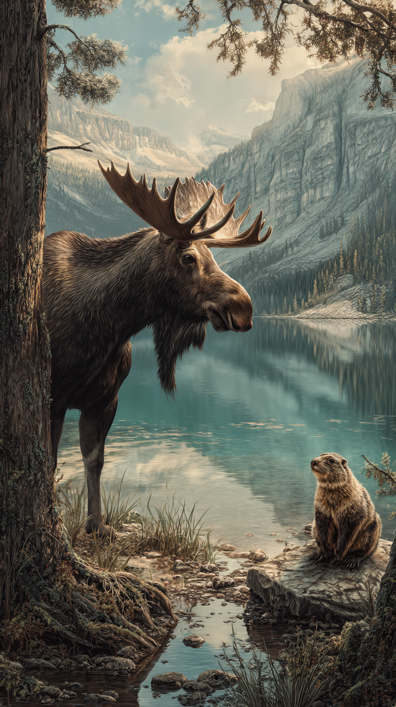 fond d'écran Alces alces xiaomi gratuit