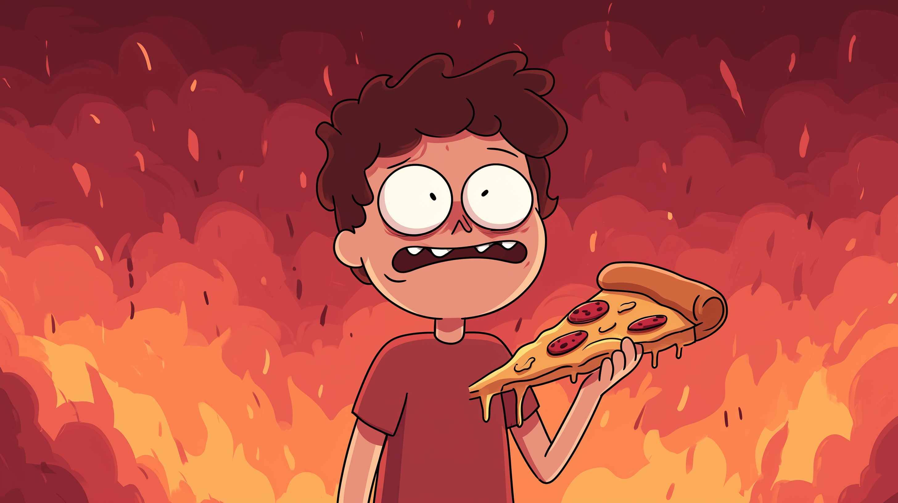 windows 11 fond d'écran Pizza téléchargement gratuit