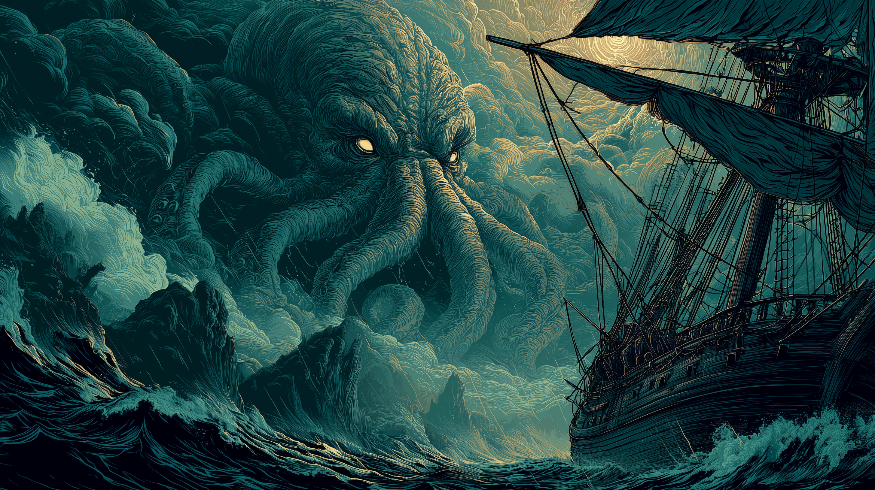 fond d'écran Cthulhu Huawei téléchargement gratuit