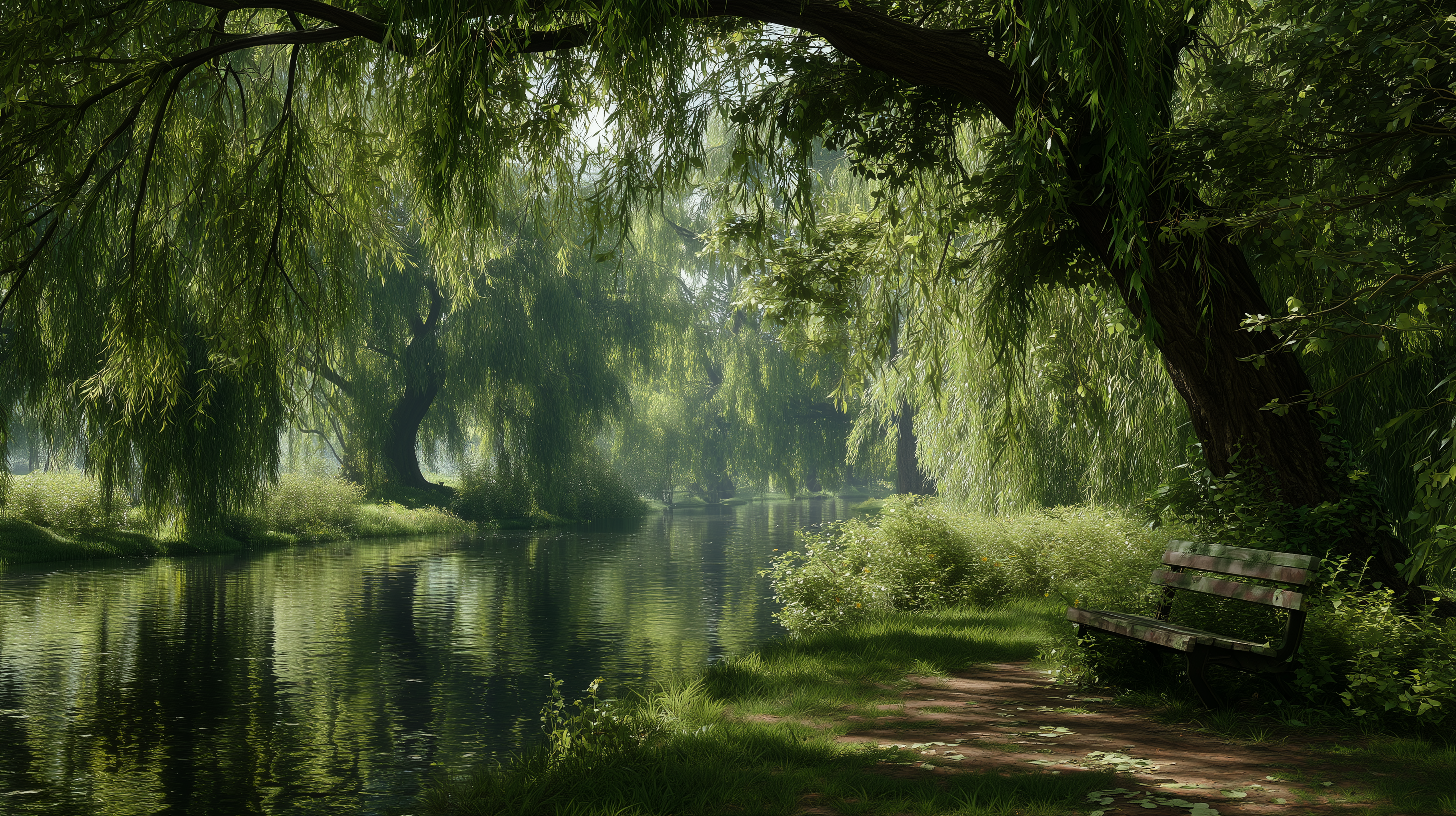dell fond d'écran Saule téléchargement gratuit