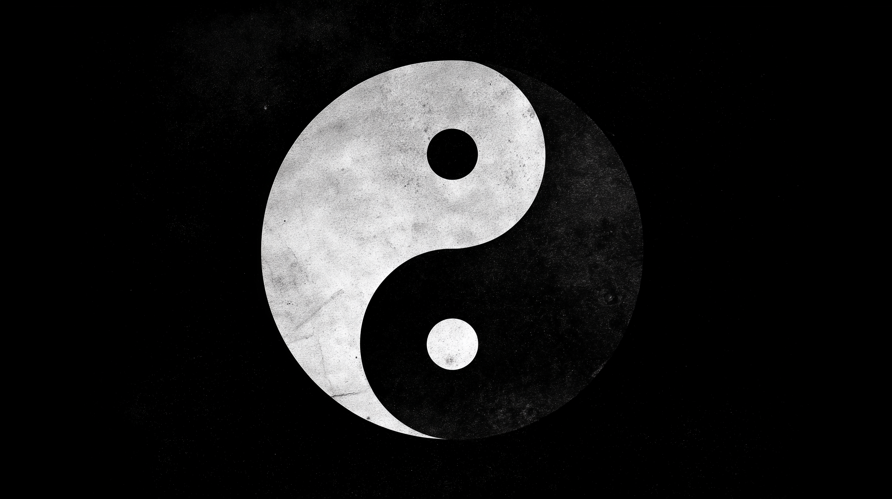 fond d'écran Yin et yang 5k téléchargement gratuit