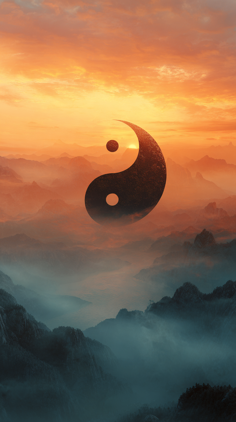 fond d'écran Yin et yang iphone gratuit