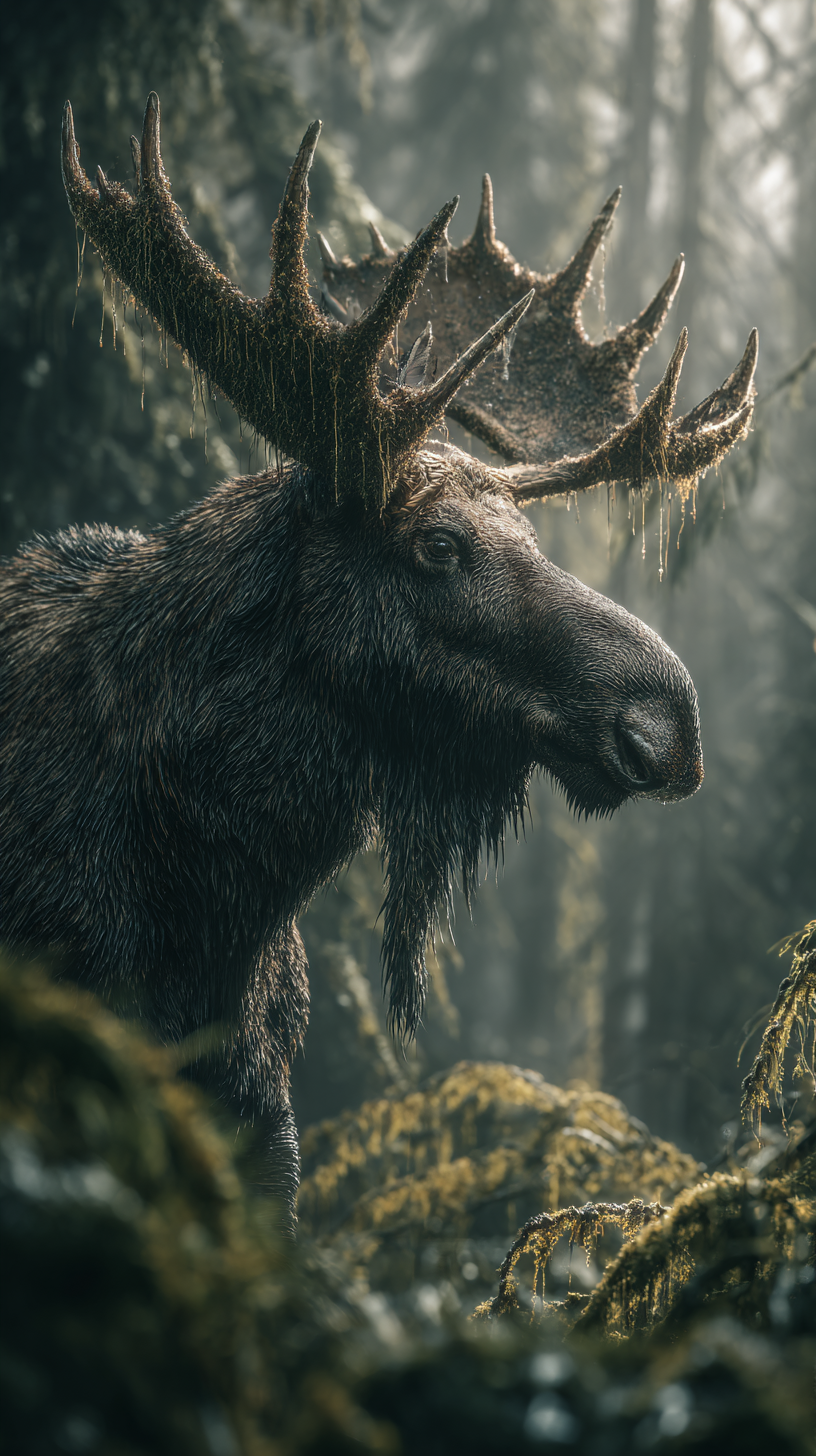 fond d'écran Alces alces iphone 16 pro max gratuit