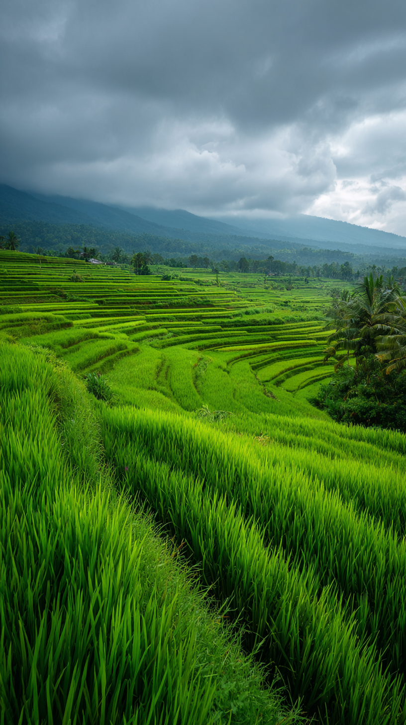 fond d'écran Rizière téléphone Xiaomi gratuit