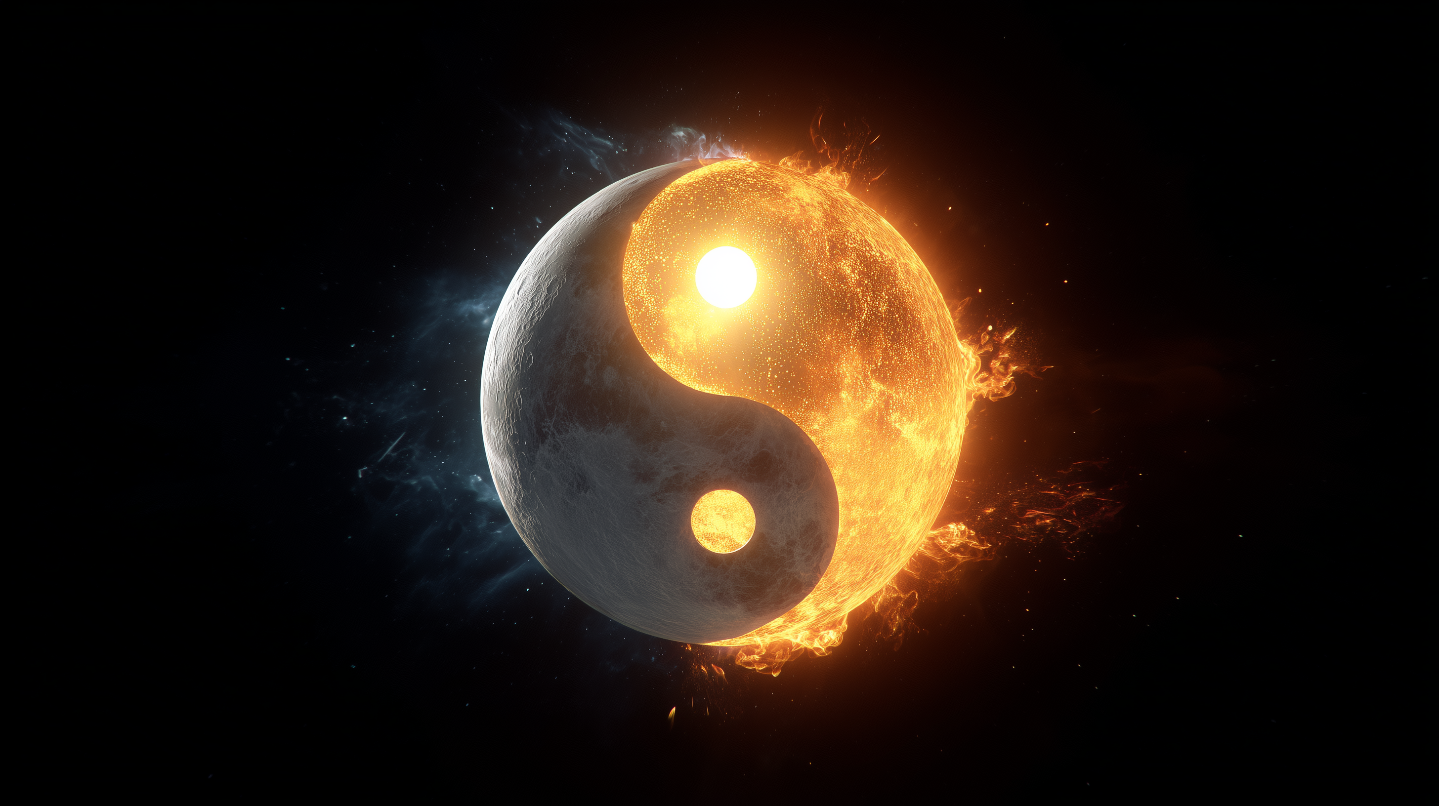 windows 11 fond d'écran Yin et yang téléchargement gratuit