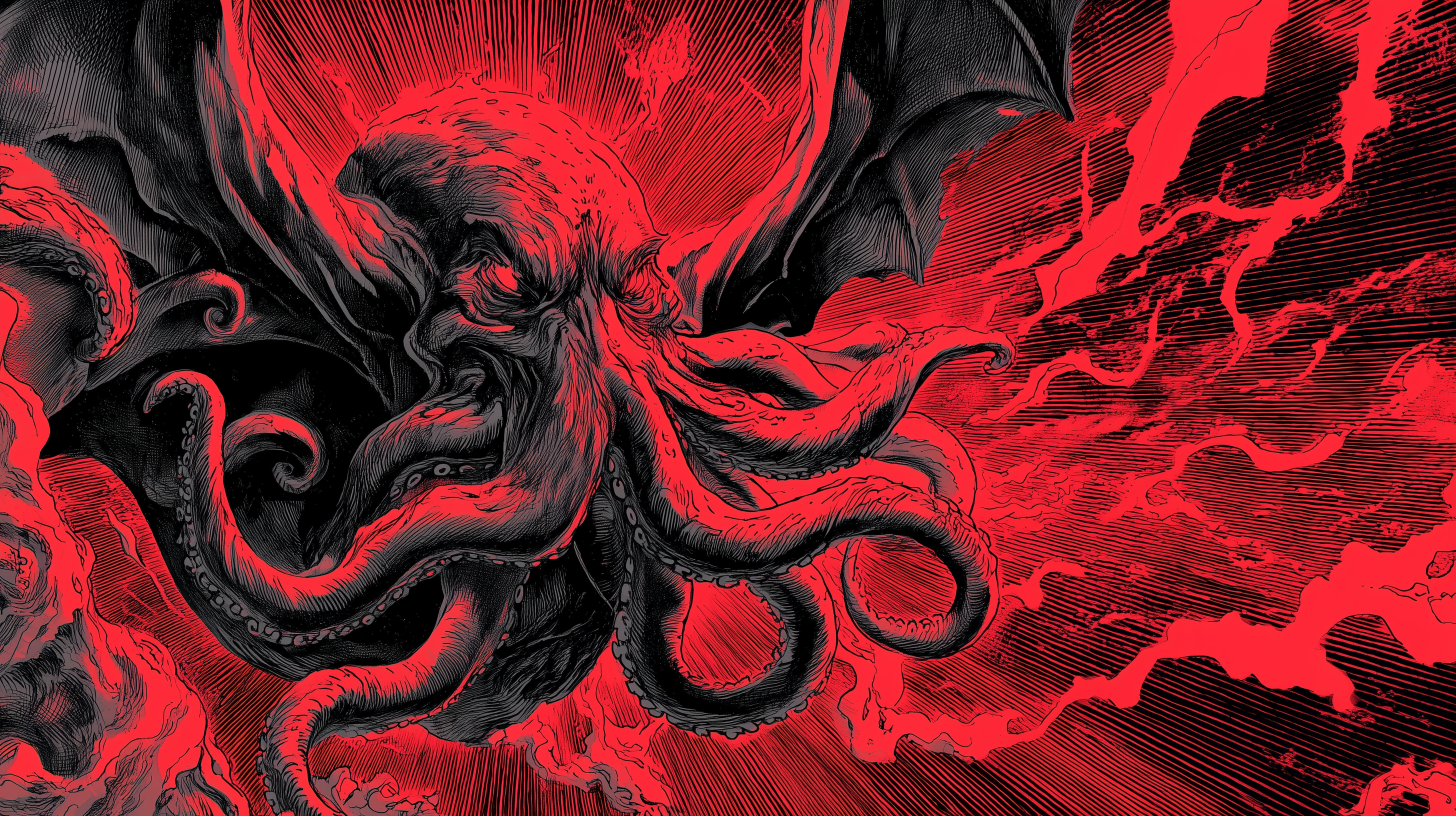 fond d'écran Cthulhu pc ultra hd 3840x2160 téléchargement gratuit