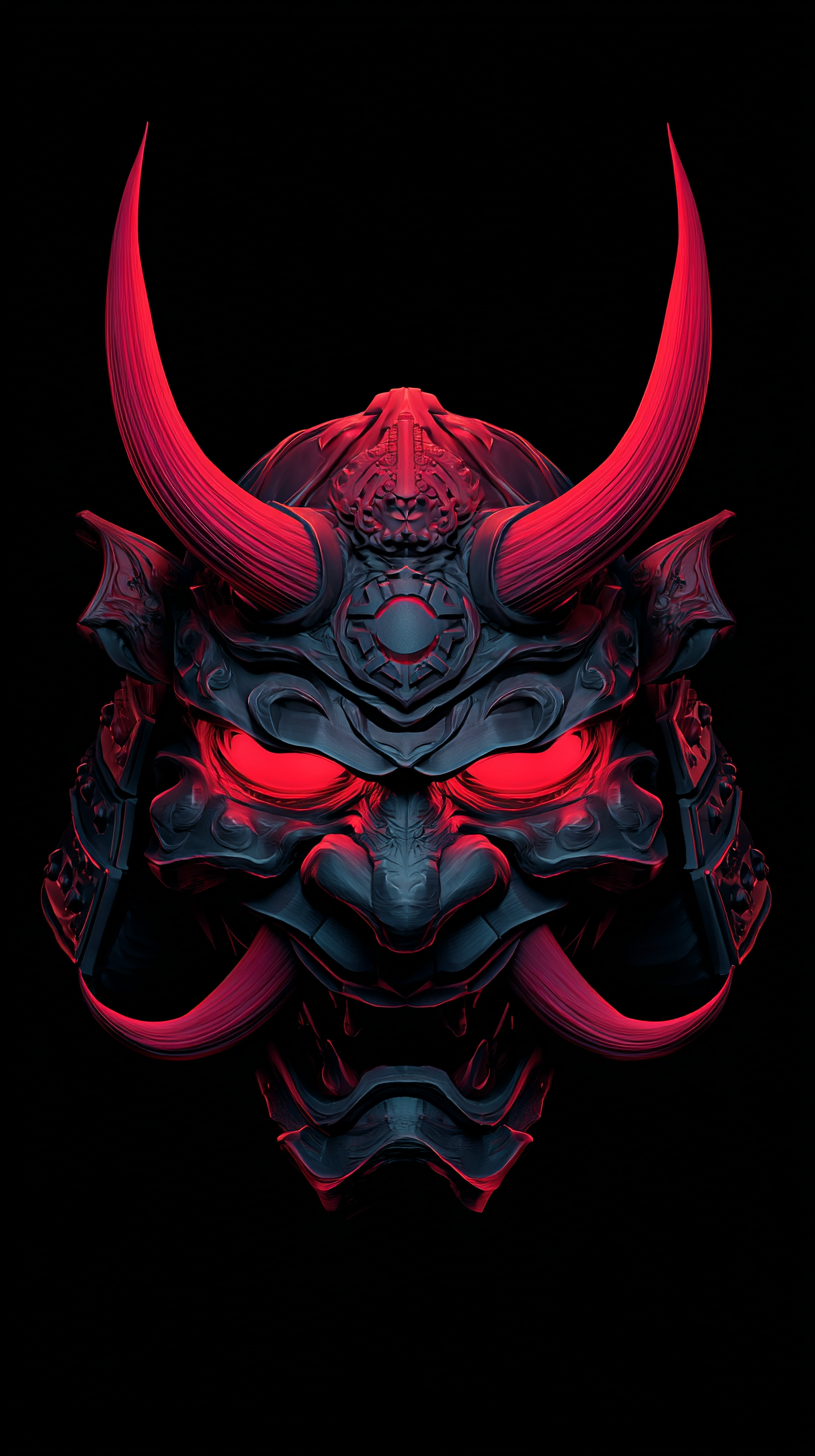 fond d'écran Masque japonais iphone 17 pro gratuit