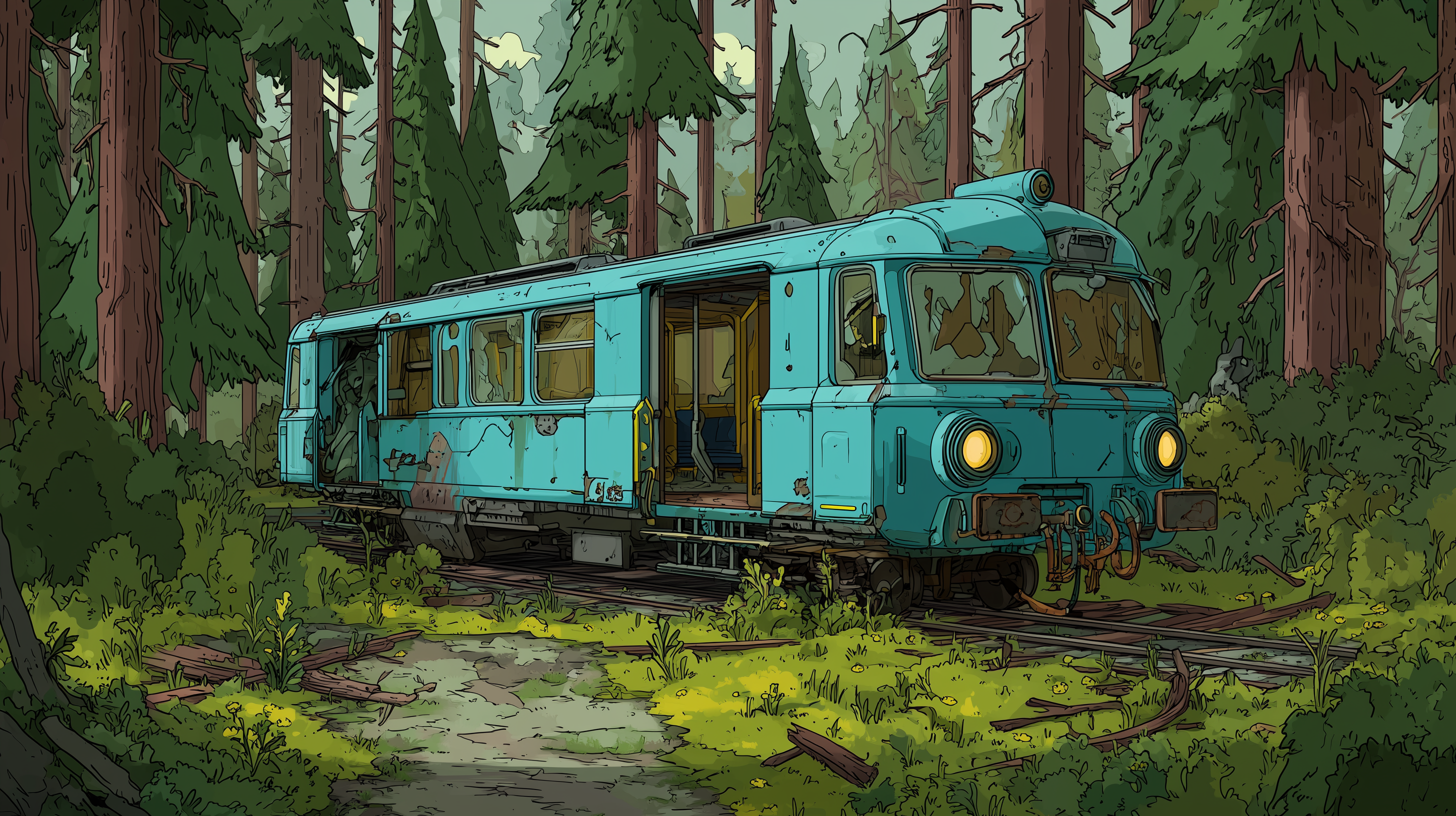 fond d'écran Train 5k pc téléchargement gratuit